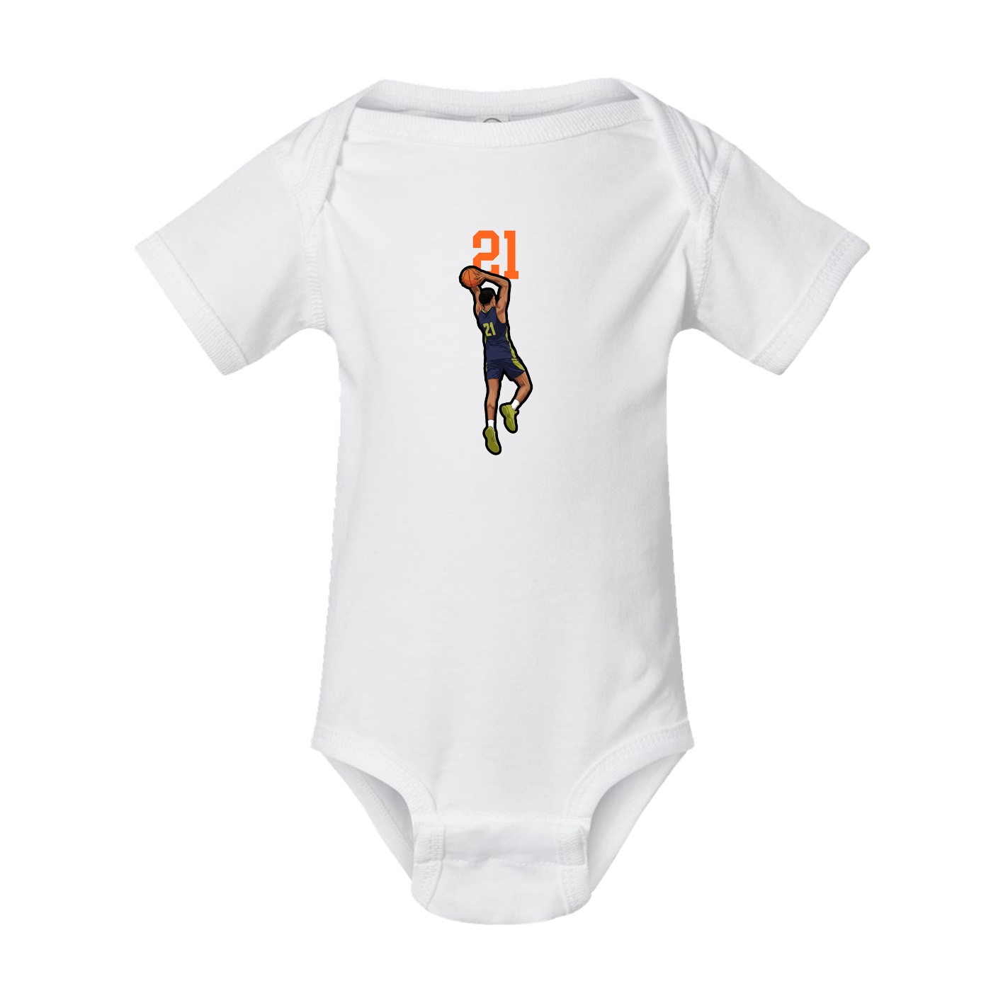 Baby Onesie — Number Top in White