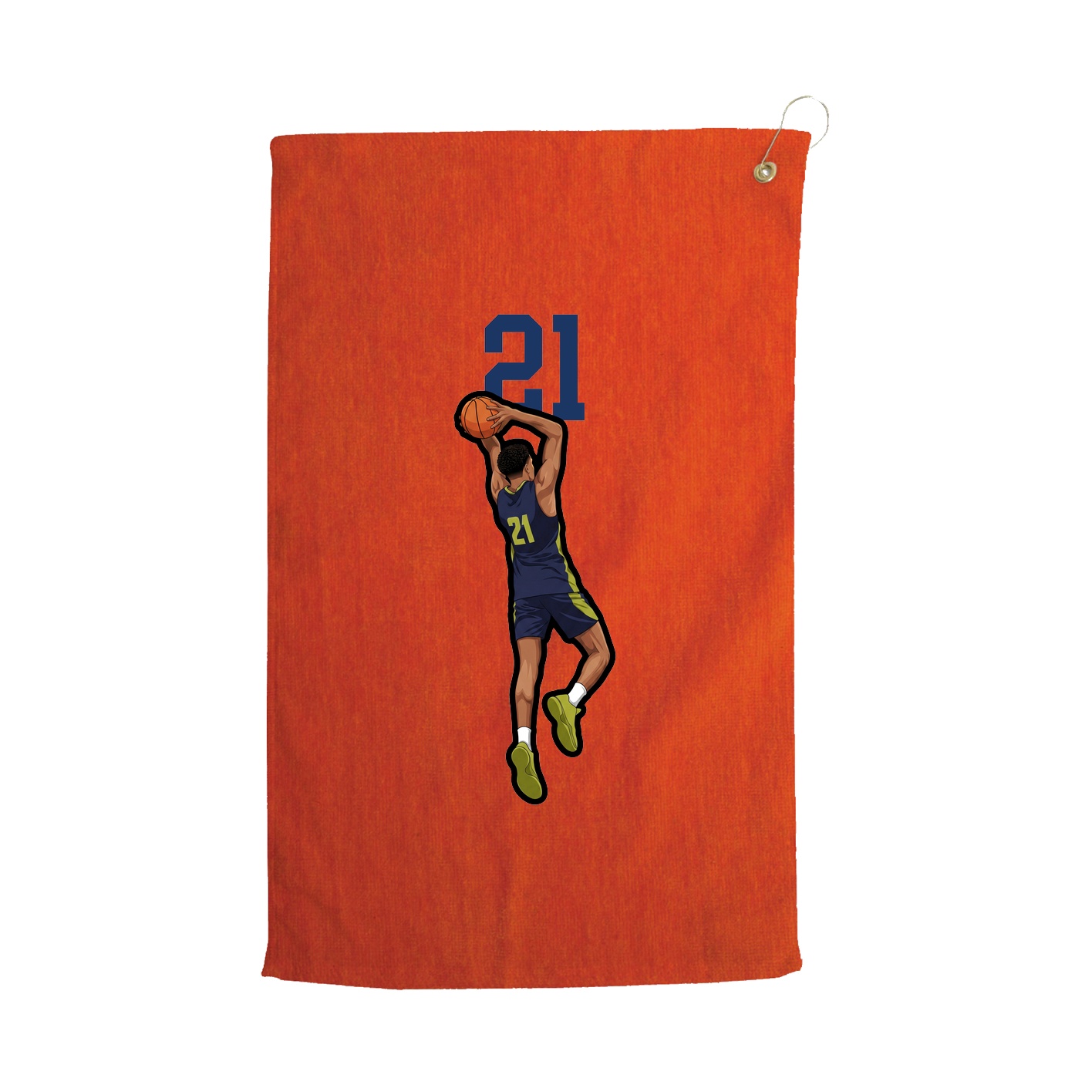 Golf Towel — Number Top in Orange
