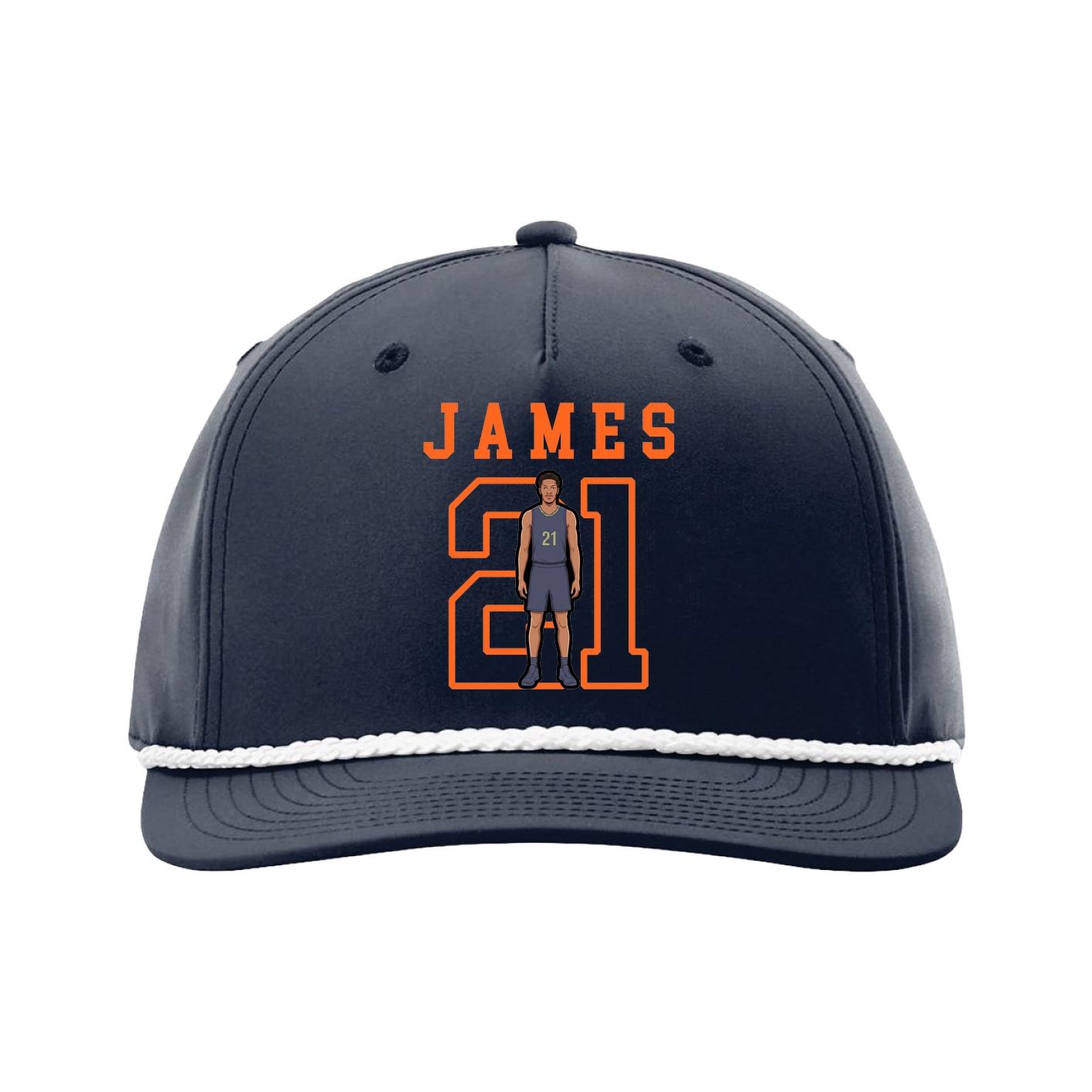 Five-Panel Classic Rope Cap — Shirsey in Navy