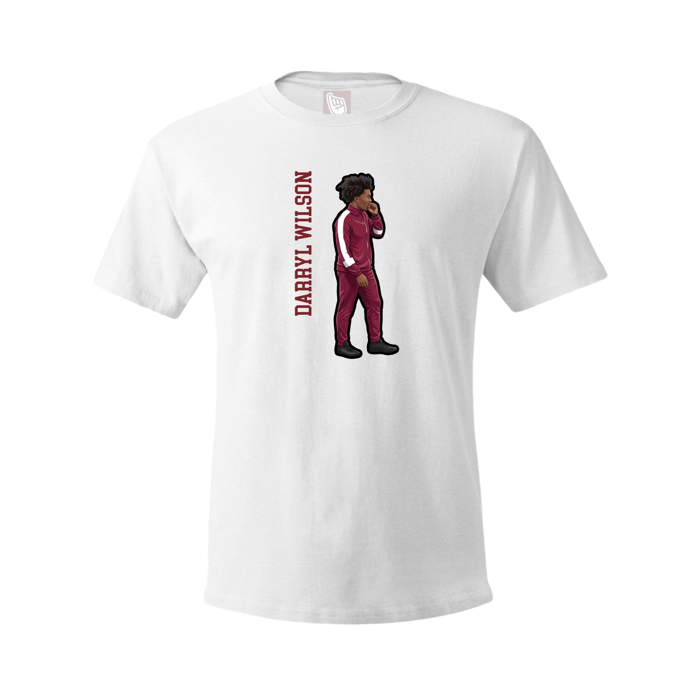 Tee — Name Vertical in White