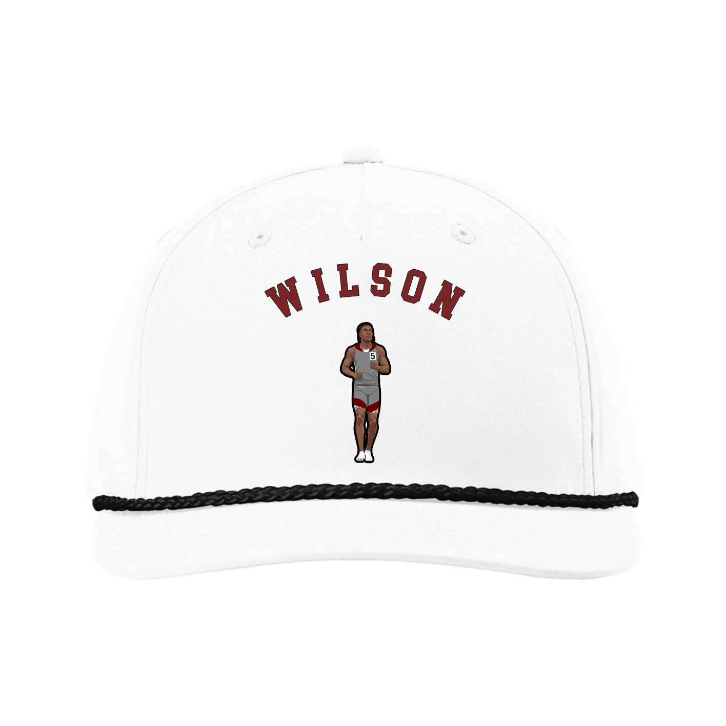 Five-Panel Classic Rope Cap — Shirsey Arch in White