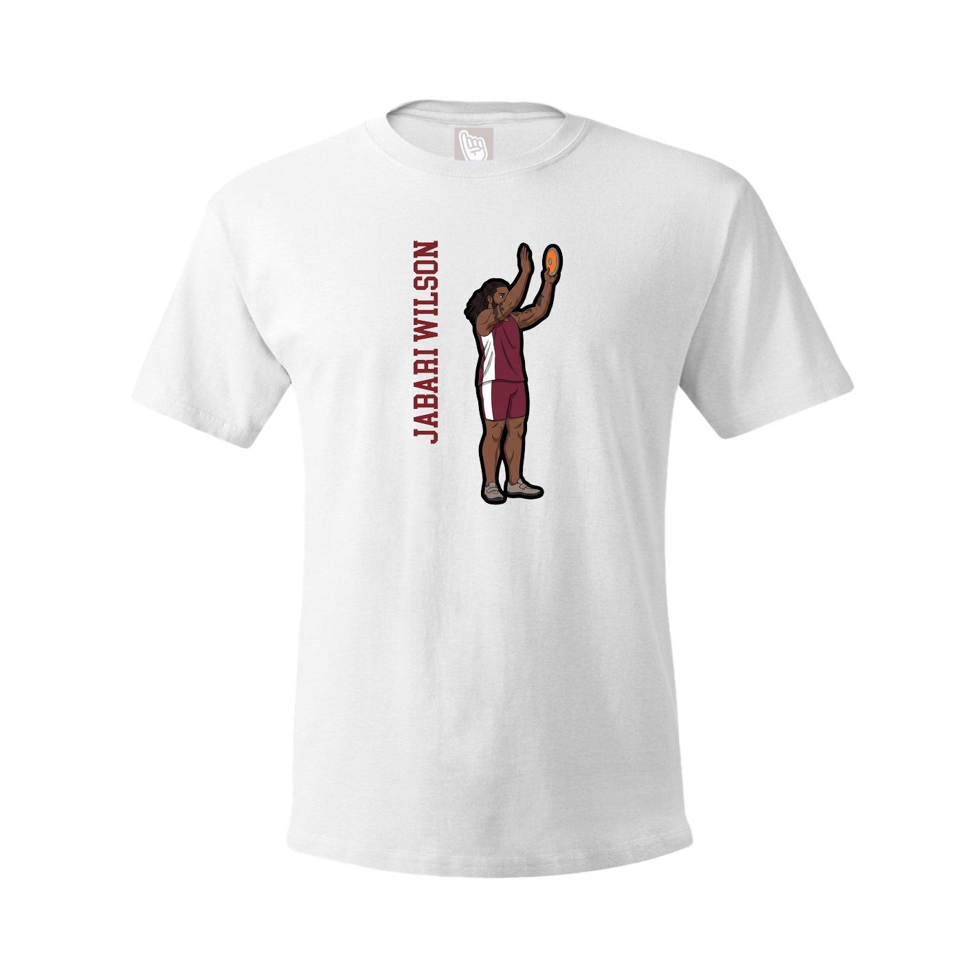 Youth Tee — Name Vertical in White