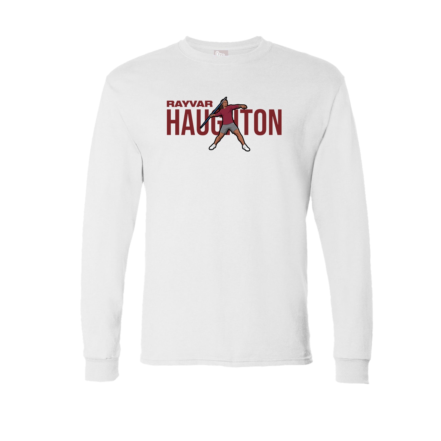 Long Sleeve Tee — Player Name in White