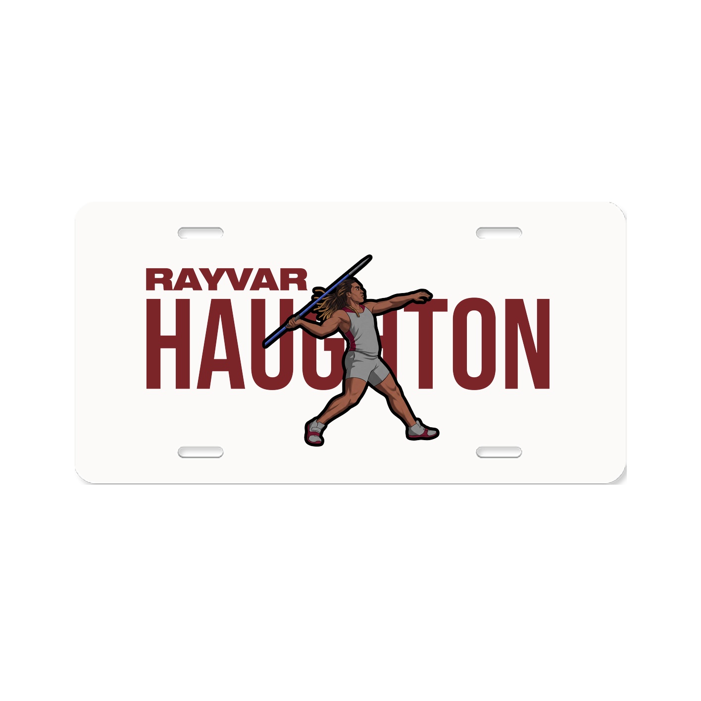 License Plate — Player Name in Classic