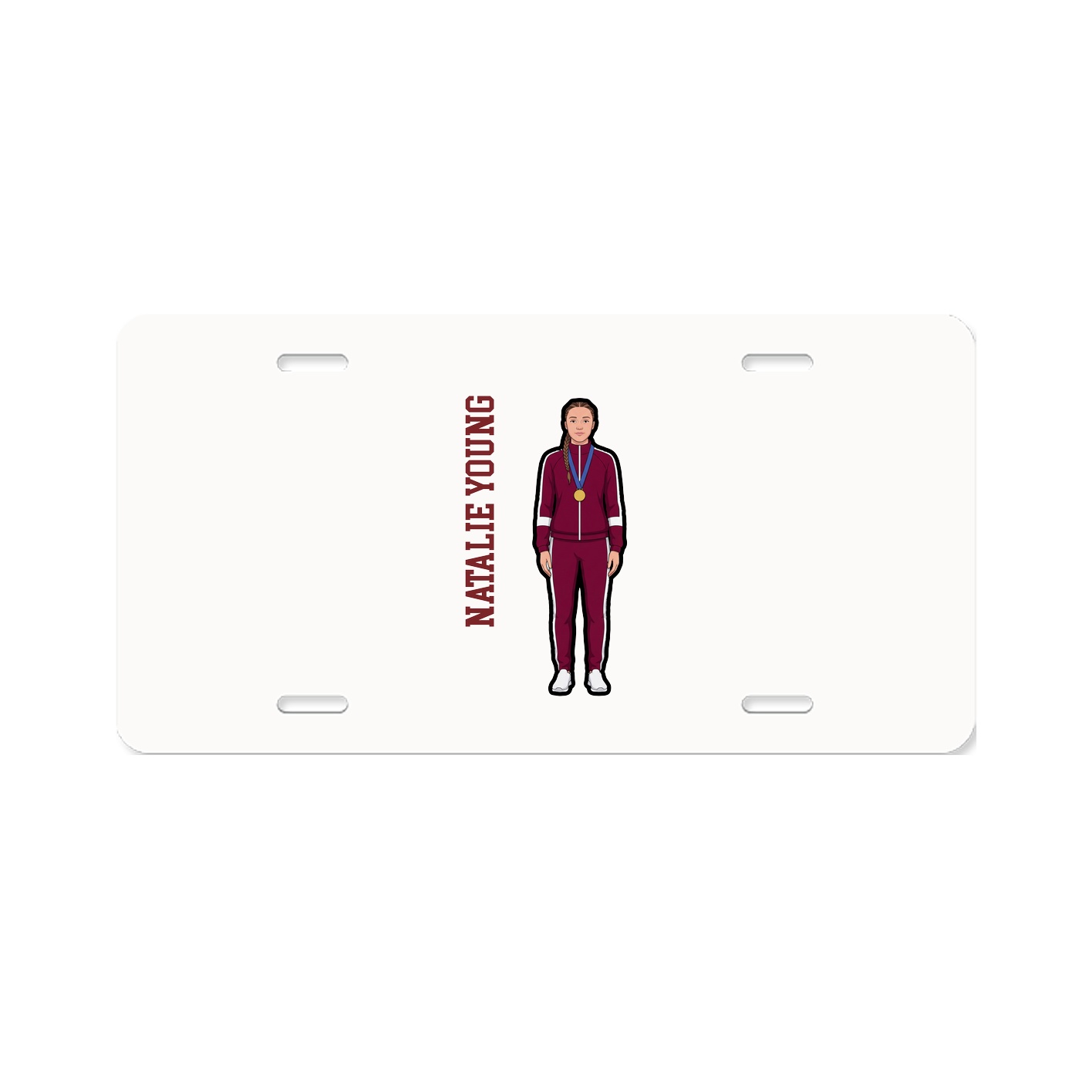 License Plate — Name Vertical in Classic