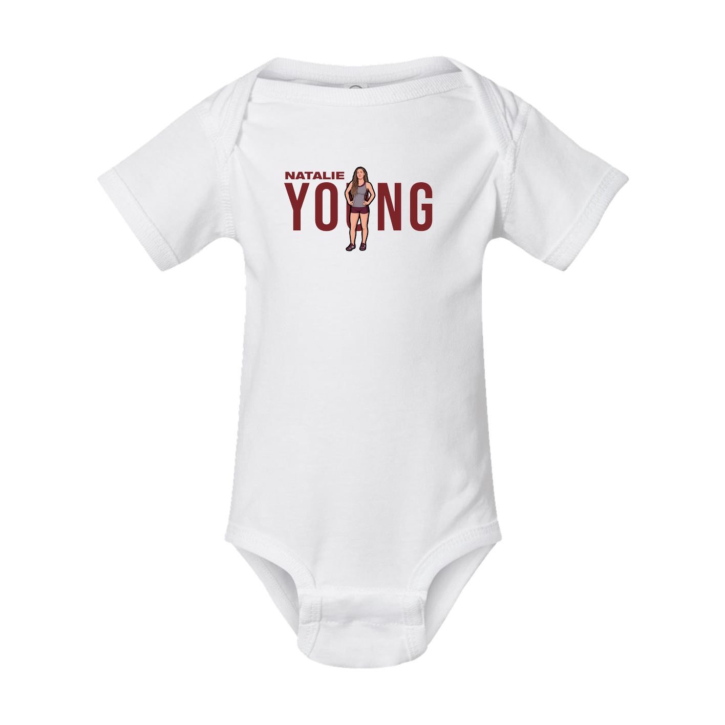 Baby Onesie — Player Name in White