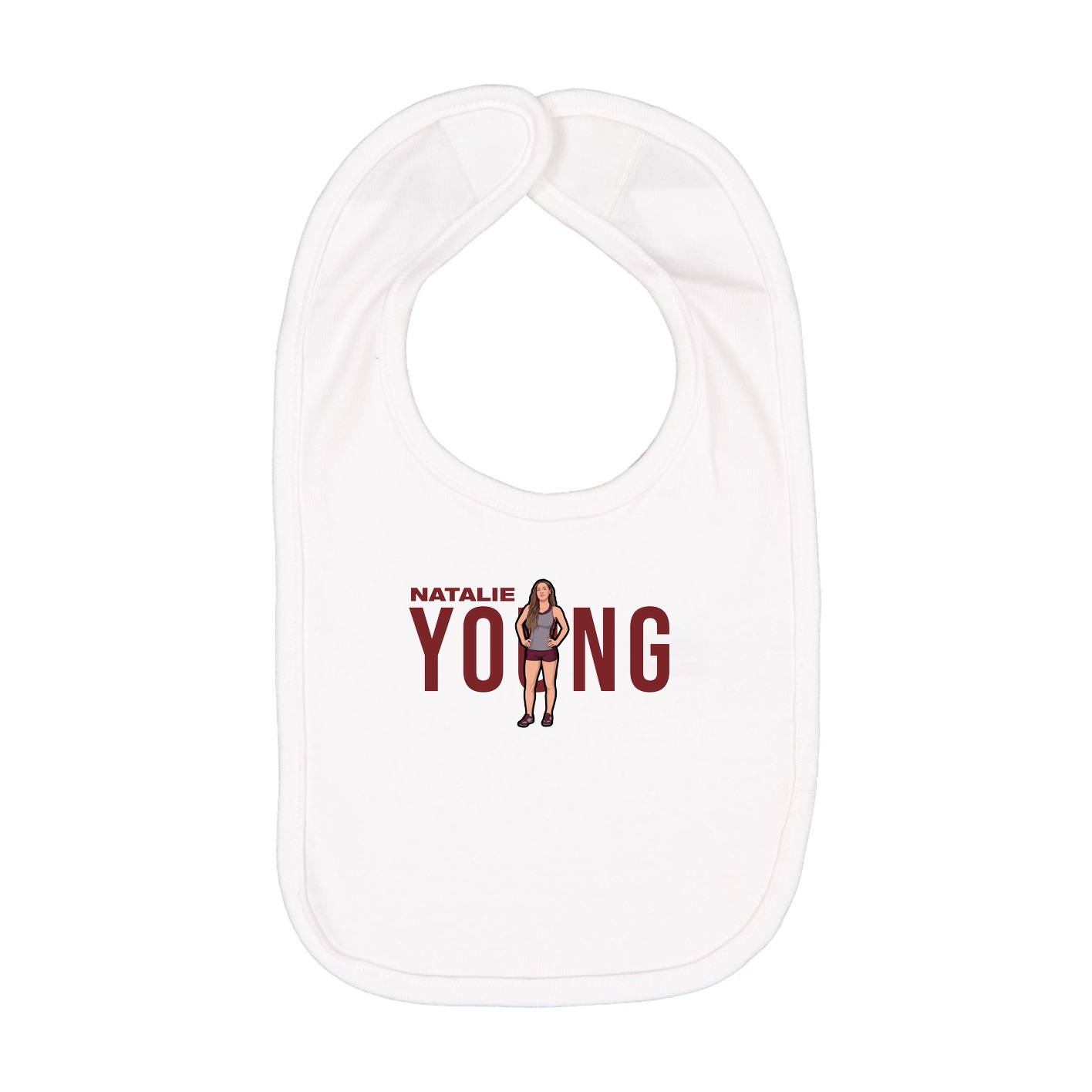 Infant Bib — Player Name in White