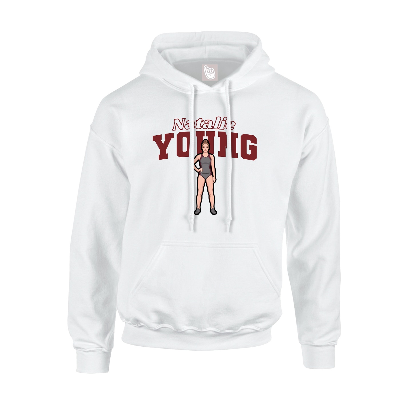 Hoodie — Name Arch in White
