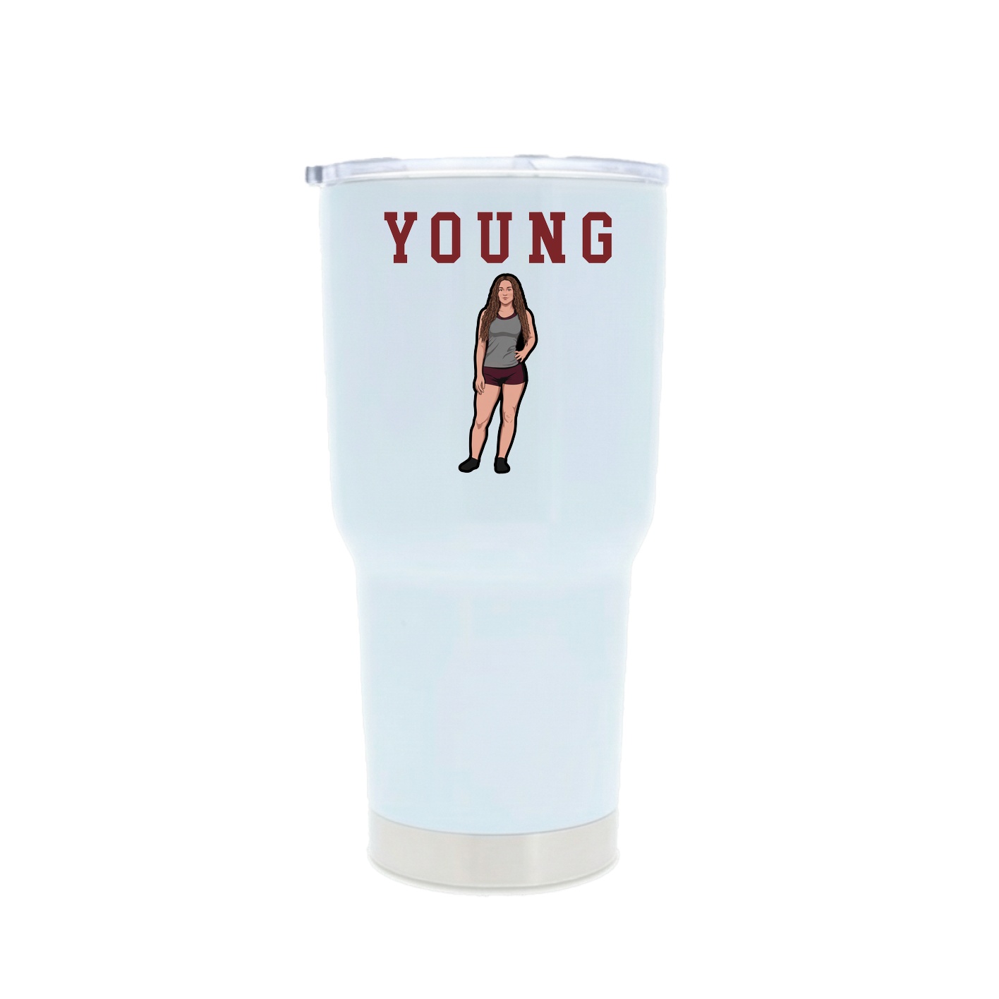 30oz Stainless Steel Tumbler — Shirsey in White