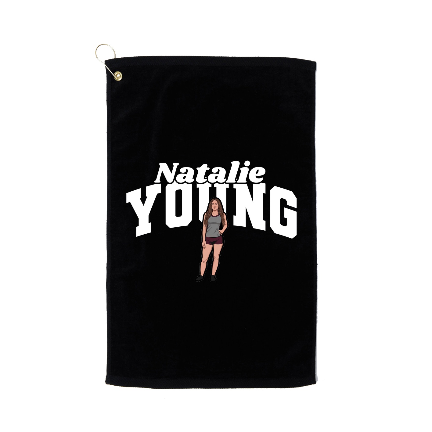 Golf Towel — Signature Arch in Black