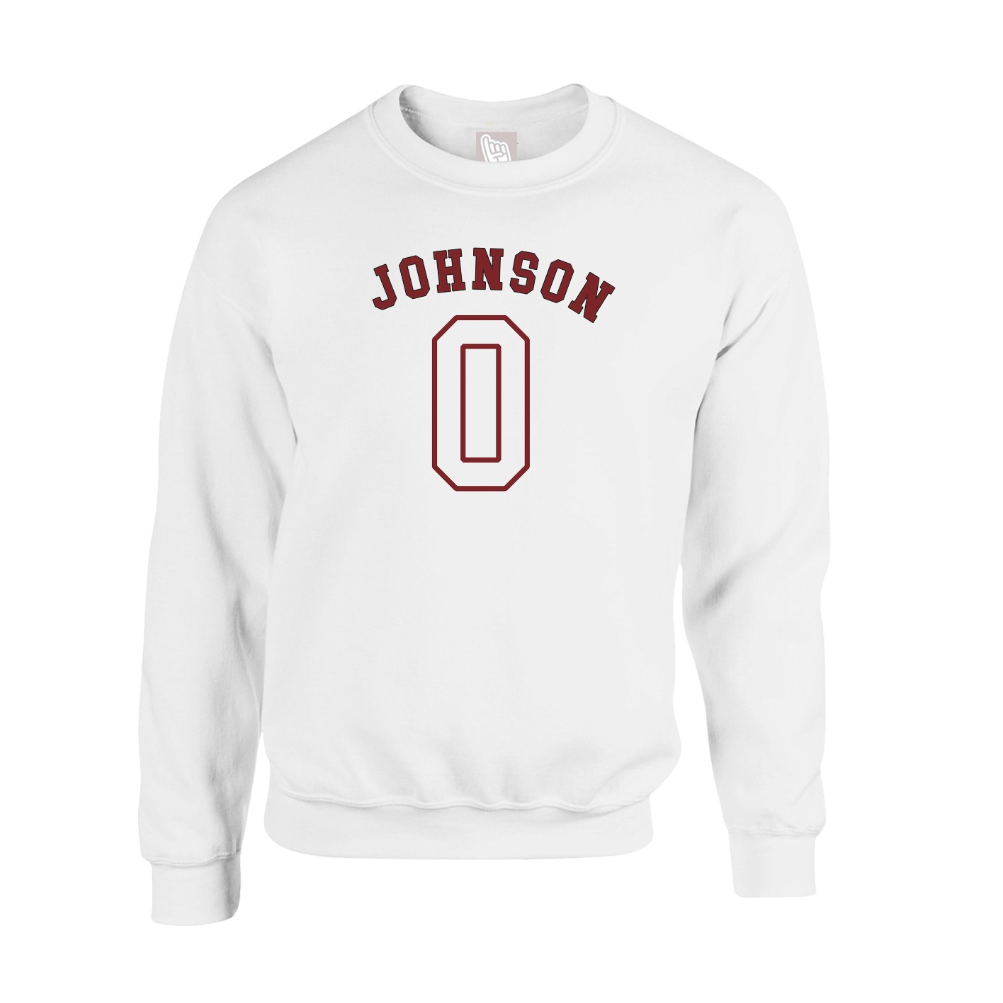 Fleece Crew — Shirsey Arch in White