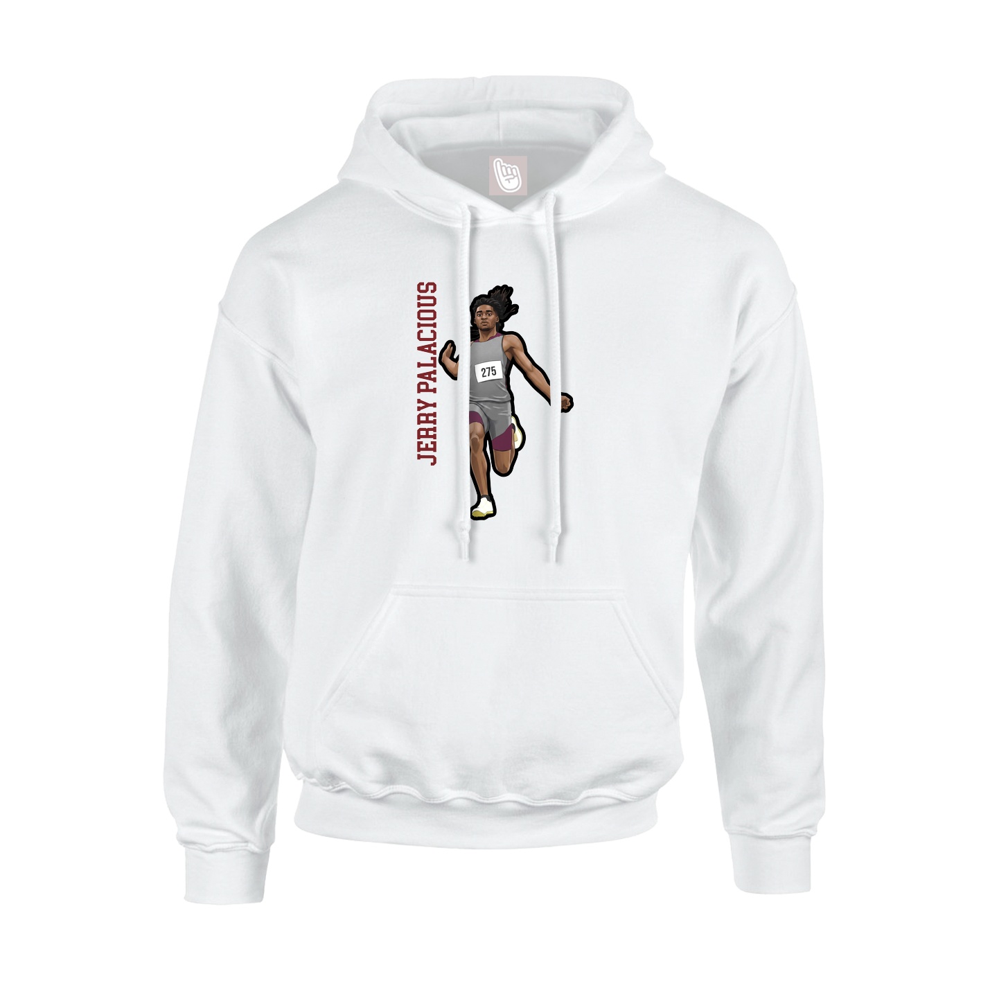 Hoodie — Name Vertical in White
