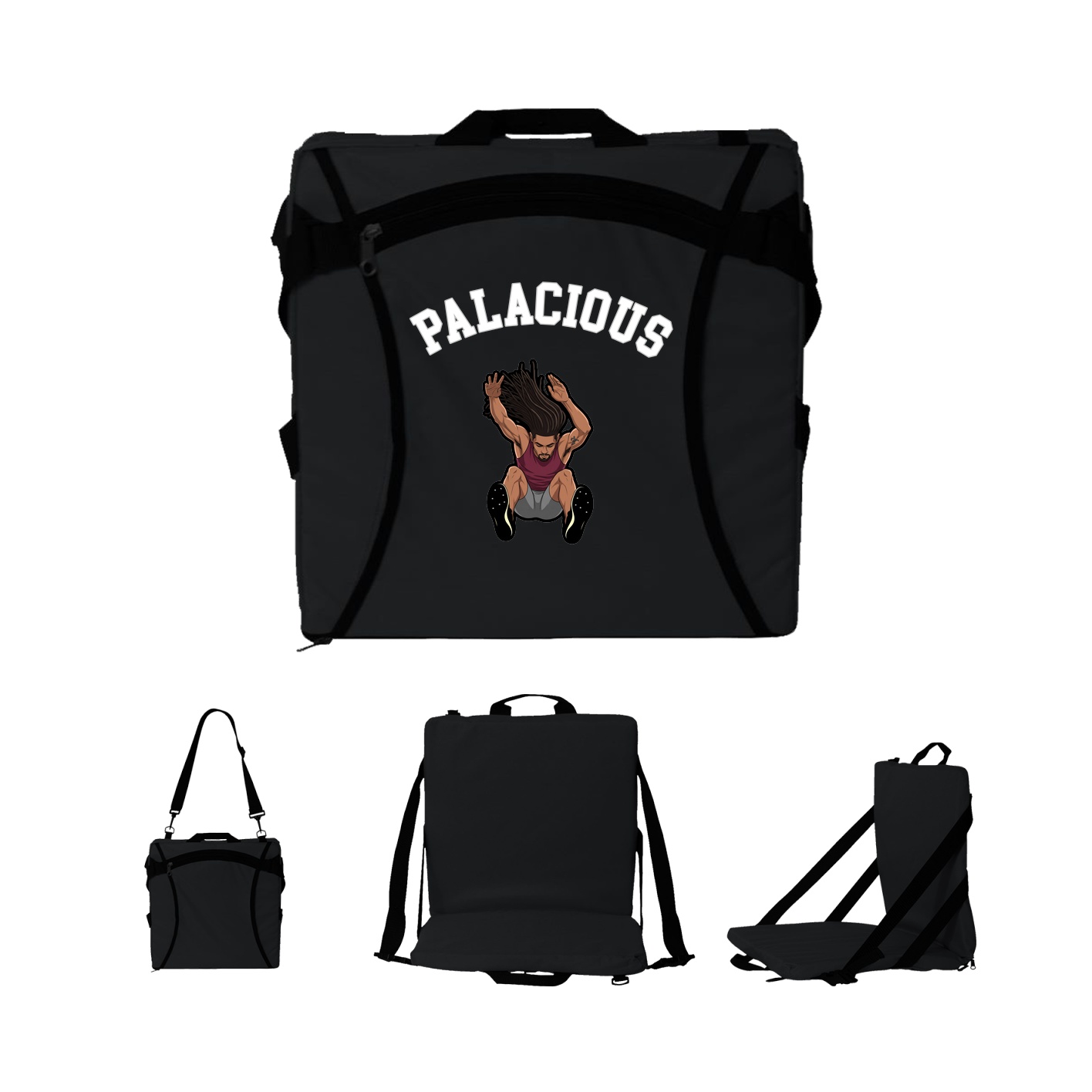 Folding Stadium Seat — Shirsey Arch in Black