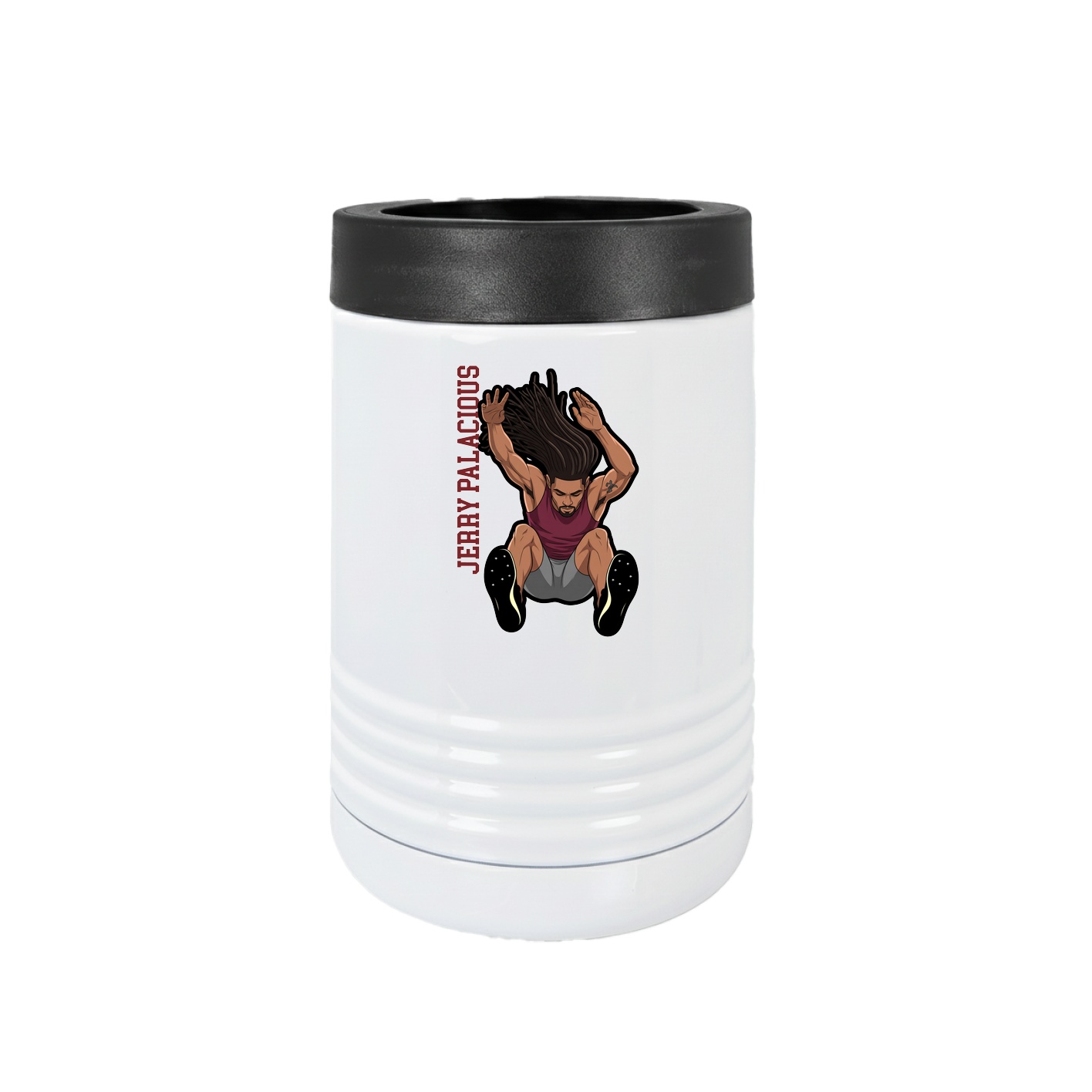 Beverage Holder — Name Vertical in White