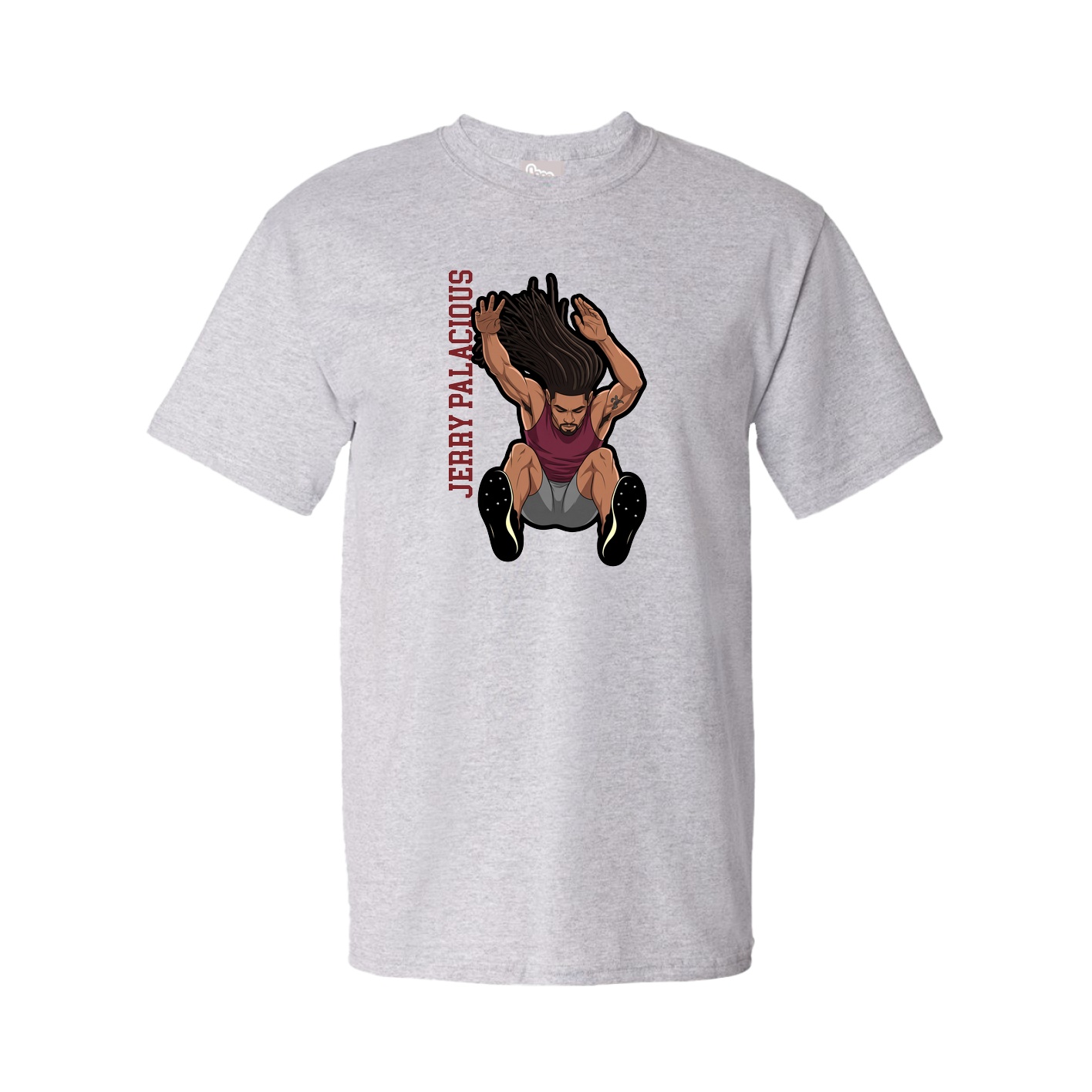 Tee — Name Vertical in Grey