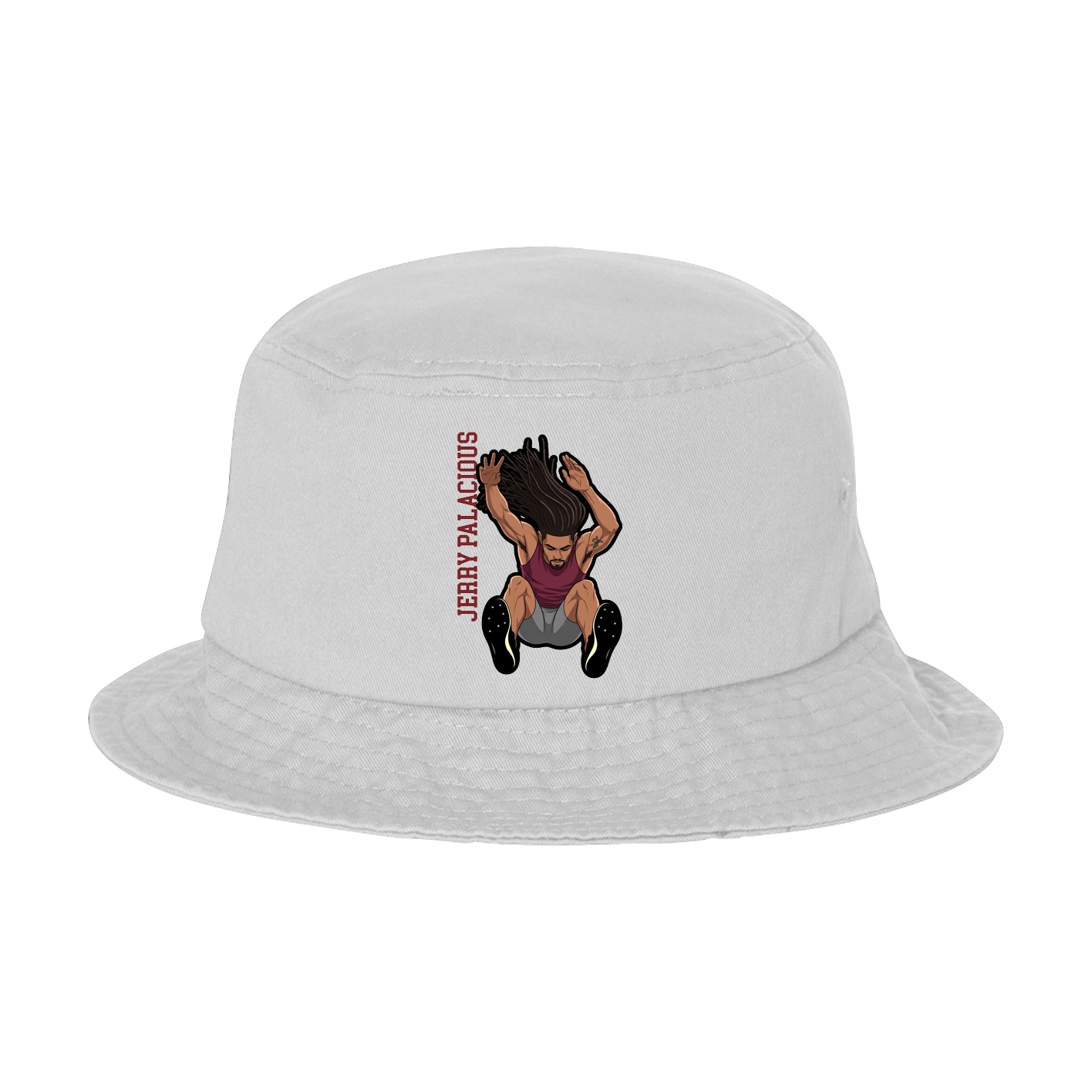Bucket Cap — Name Vertical in White