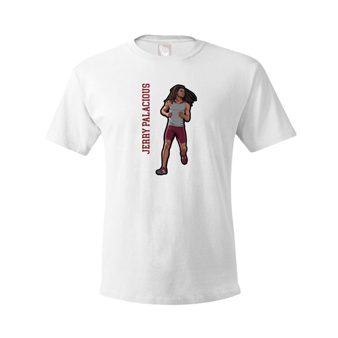 Youth Tee — Name Vertical in White