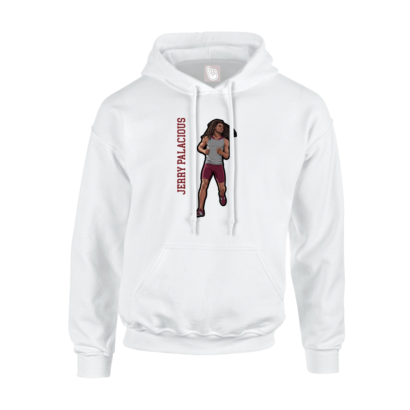 Hoodie — Name Vertical in White