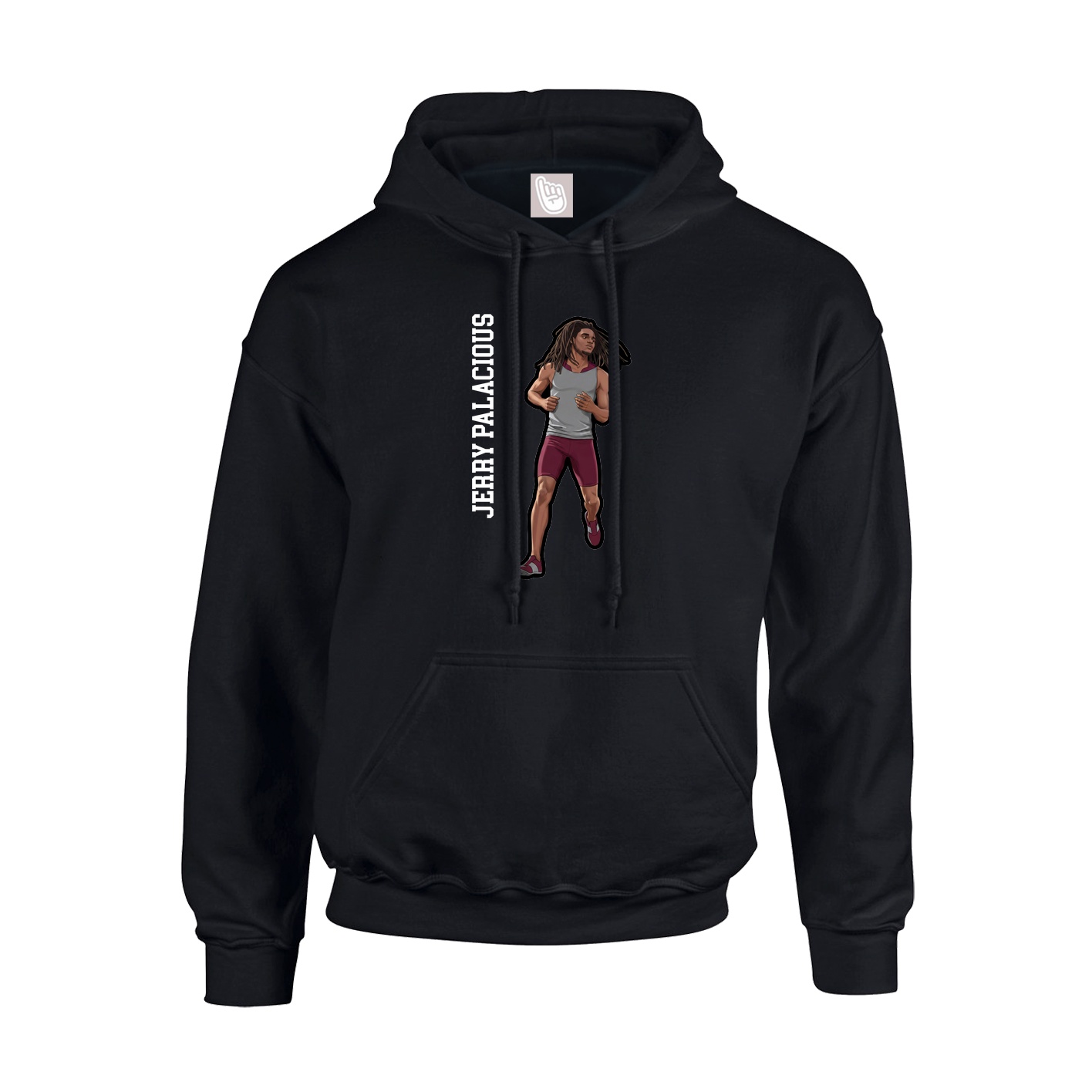 Youth Hoodie — Name Vertical in Black
