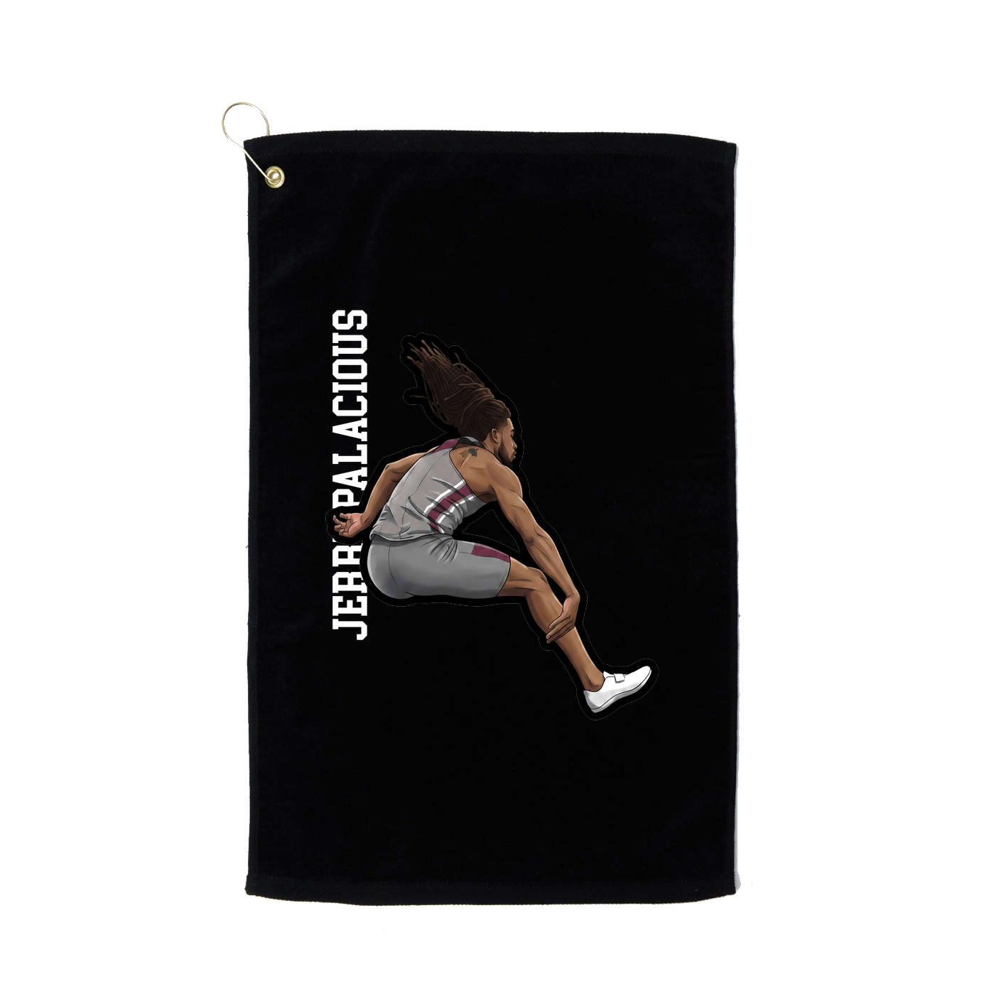 Golf Towel — Name Vertical in Black
