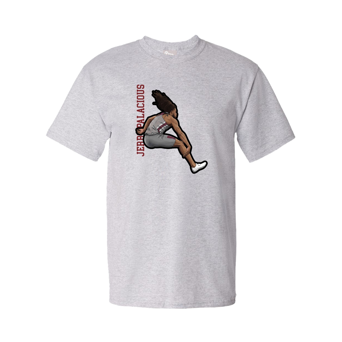 Youth Tee — Name Vertical in Grey