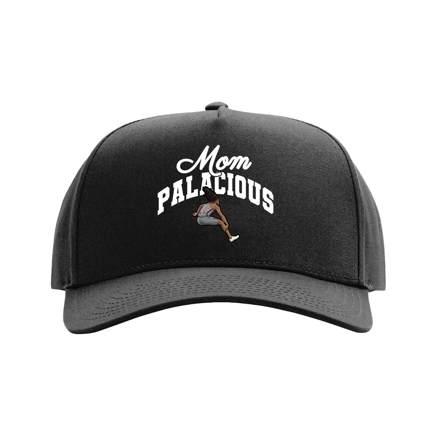 Full Fabric Five-Panel Champ Cap — Mothers Day Arch in Black