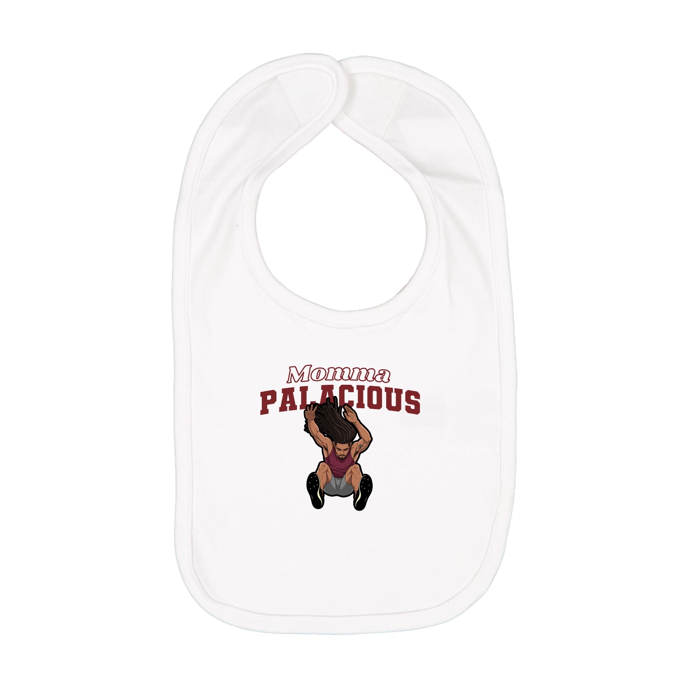 Infant Bib — Mothers Day Block in White