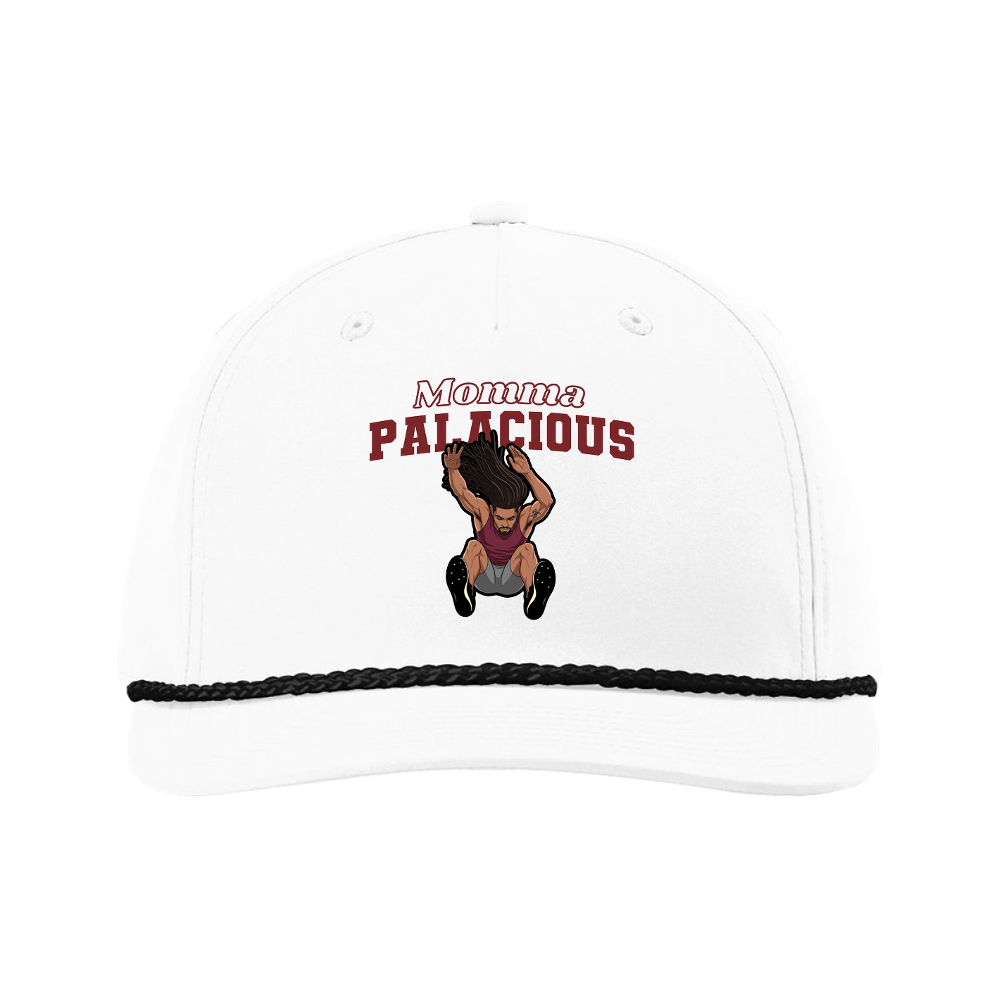 Five-Panel Classic Rope Cap — Mothers Day Block in White
