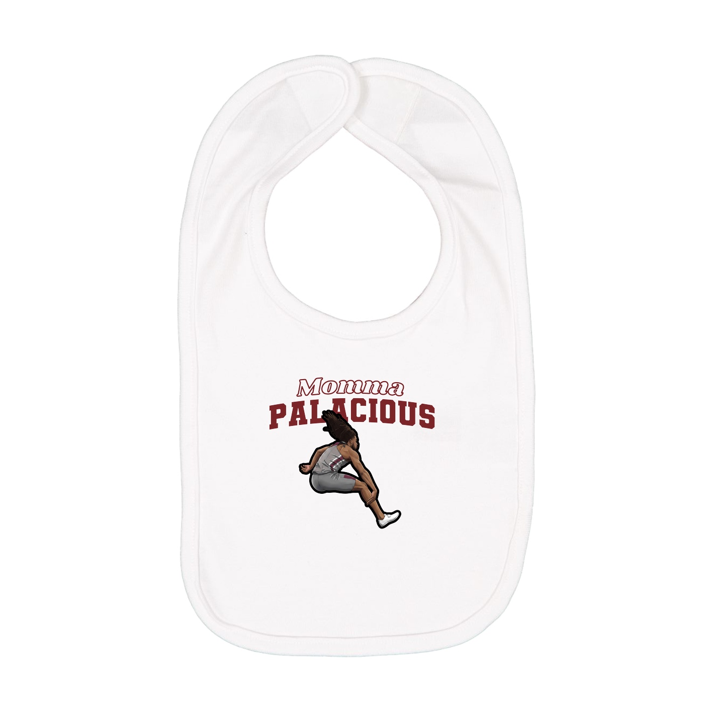 Infant Bib — Mothers Day Block in White