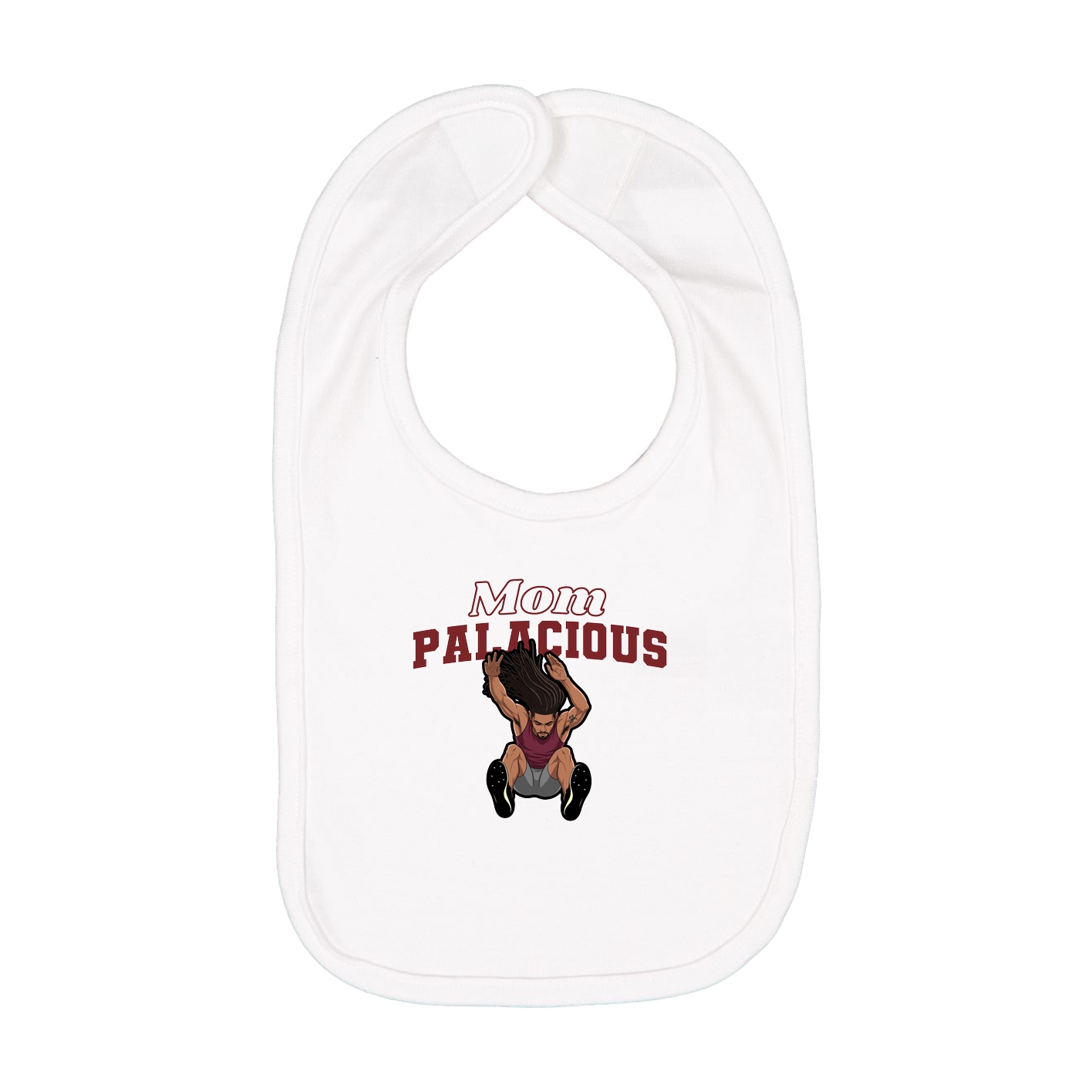 Infant Bib — Mothers Day Block in White