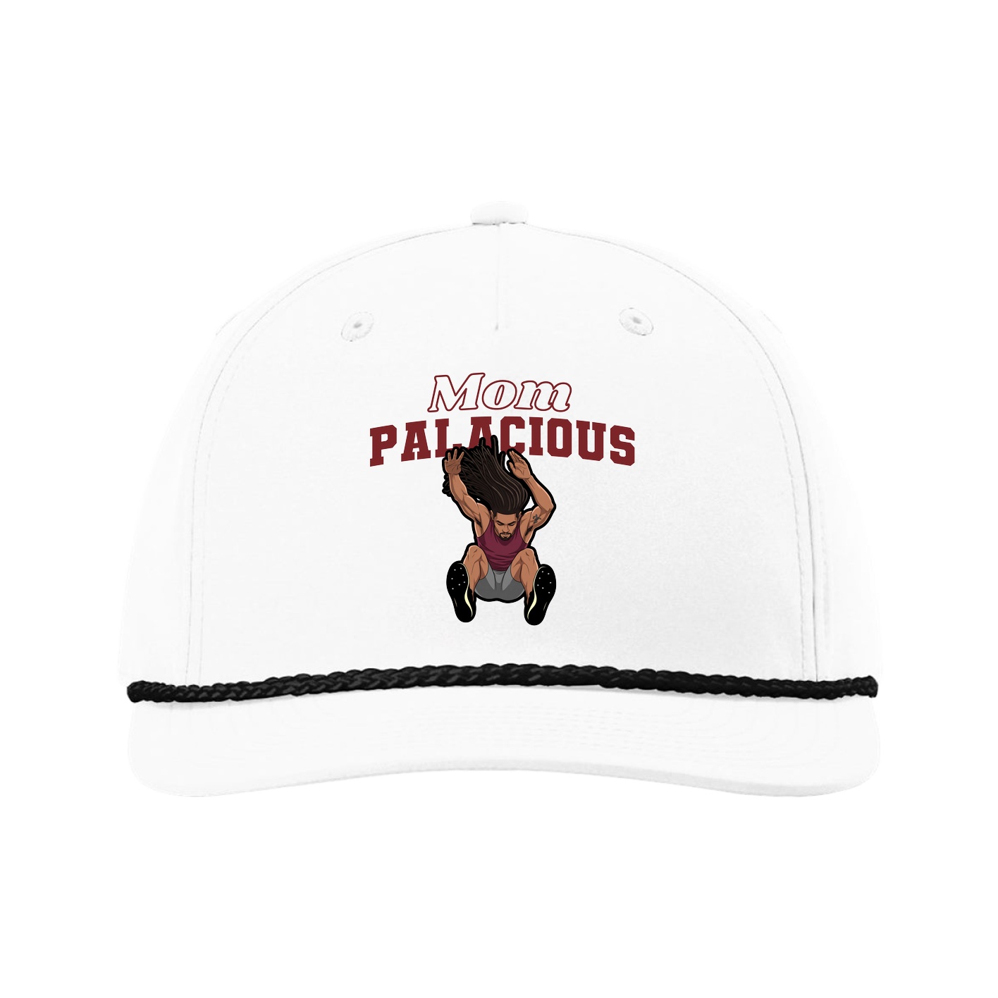 Five-Panel Classic Rope Cap — Mothers Day Block in White