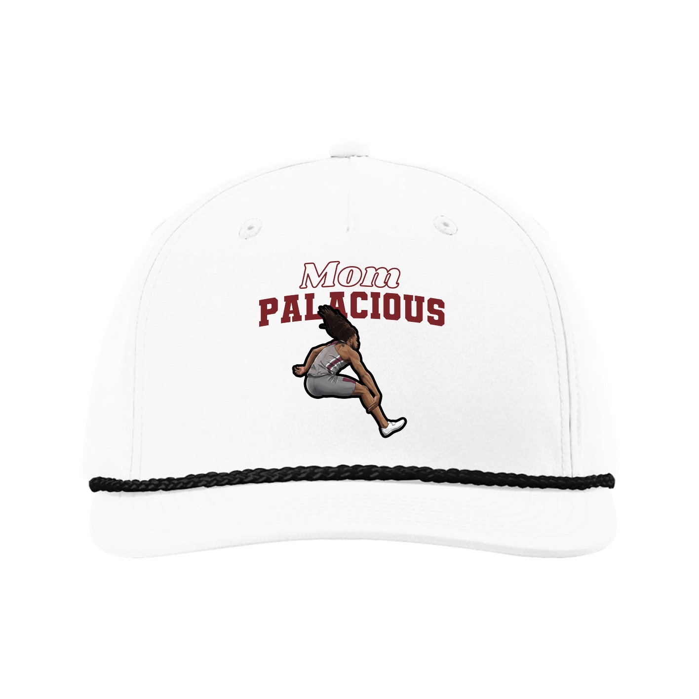 Five-Panel Classic Rope Cap — Mothers Day Block in White