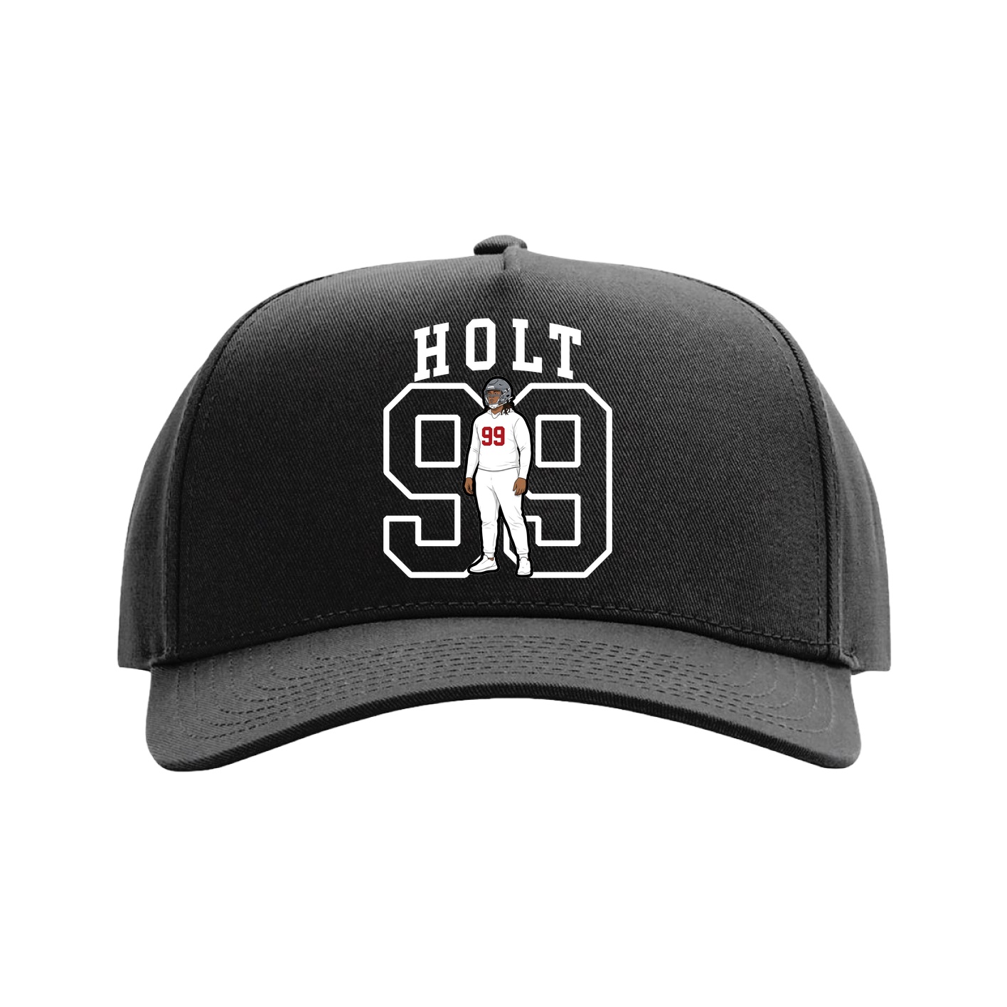 Full Fabric Five-Panel Champ Cap — Shirsey in Black