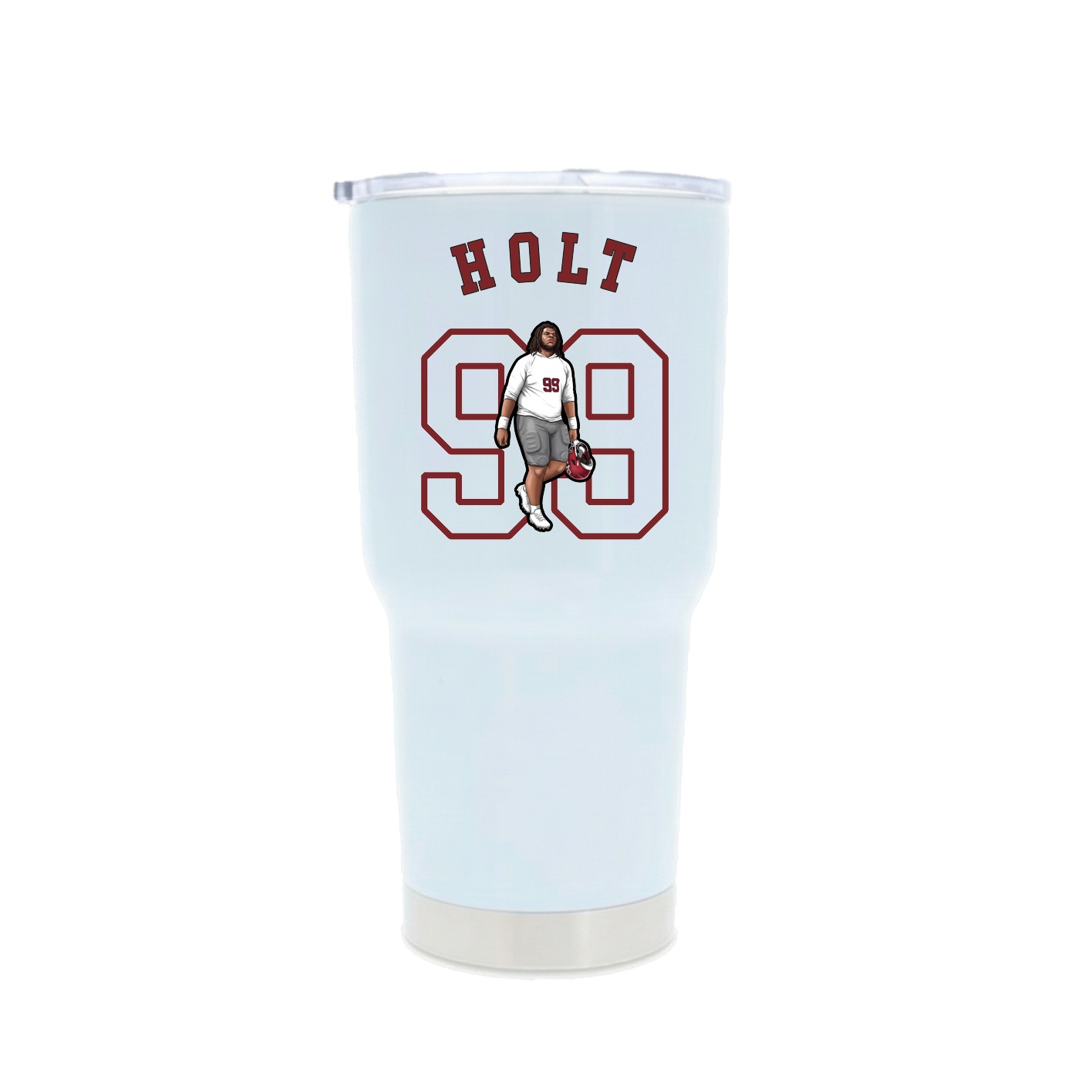 30oz Stainless Steel Tumbler — Shirsey Arch in White