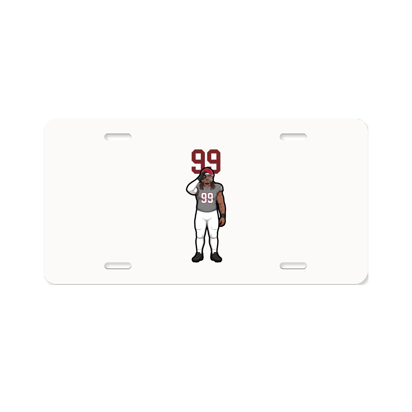 License Plate — Number Top in Classic