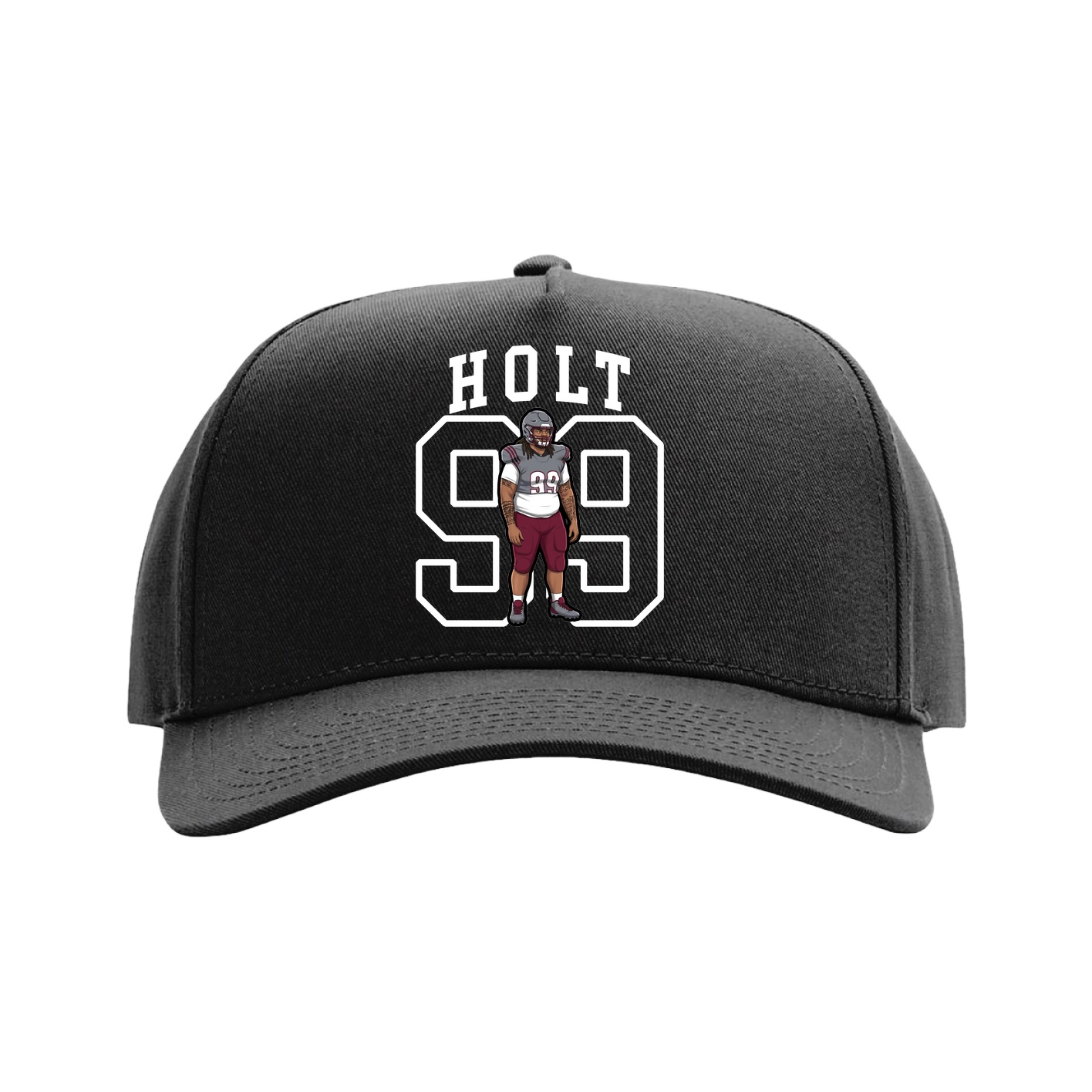 Full Fabric Five-Panel Champ Cap — Shirsey in Black