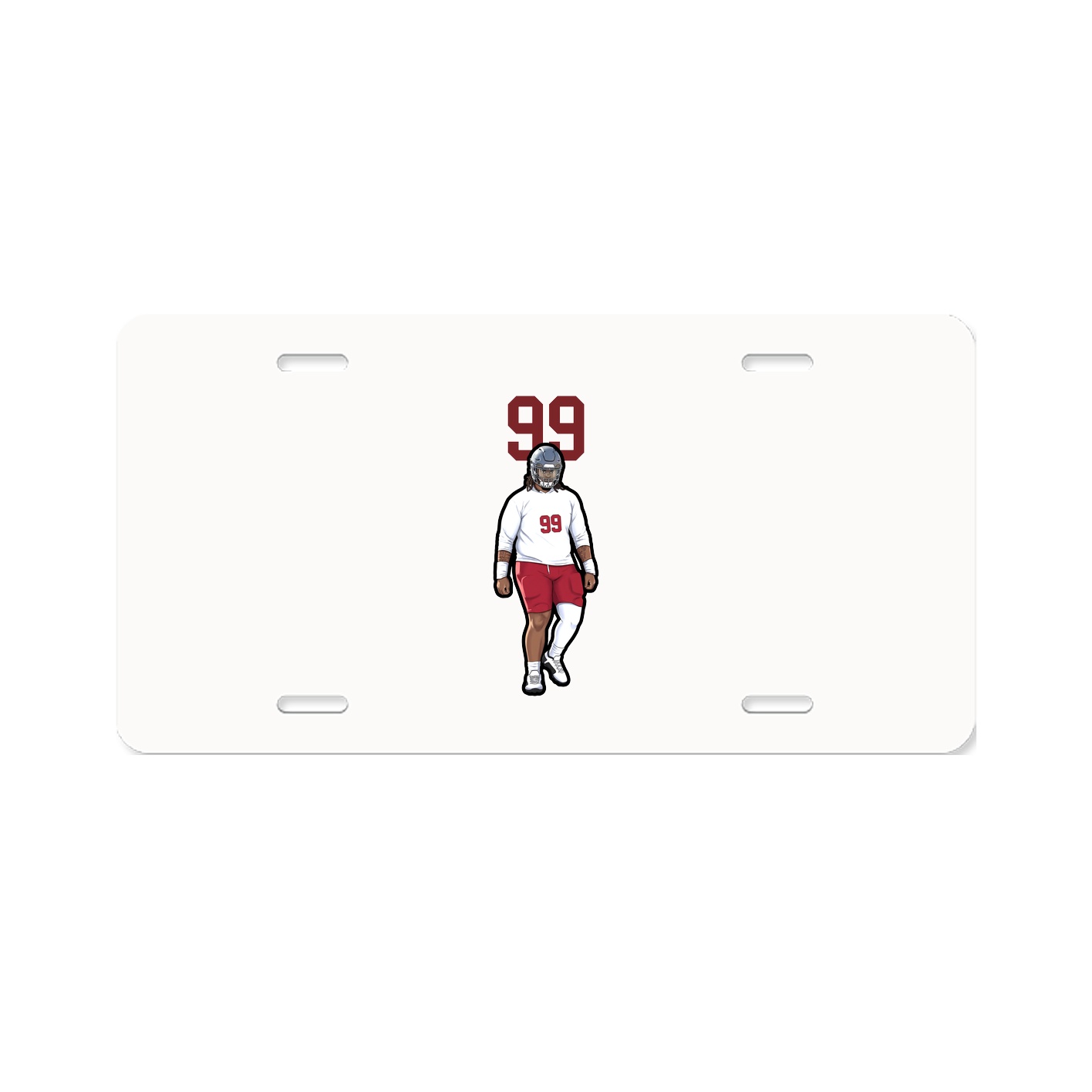 License Plate — Number Top in Classic