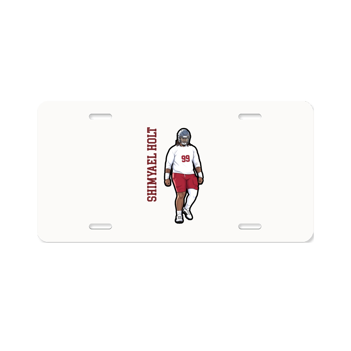 License Plate — Name Vertical in Classic