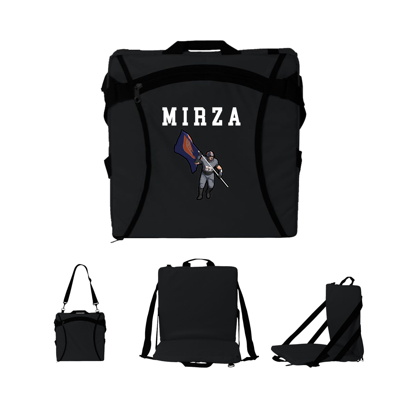 Folding Stadium Seat — Shirsey in Black