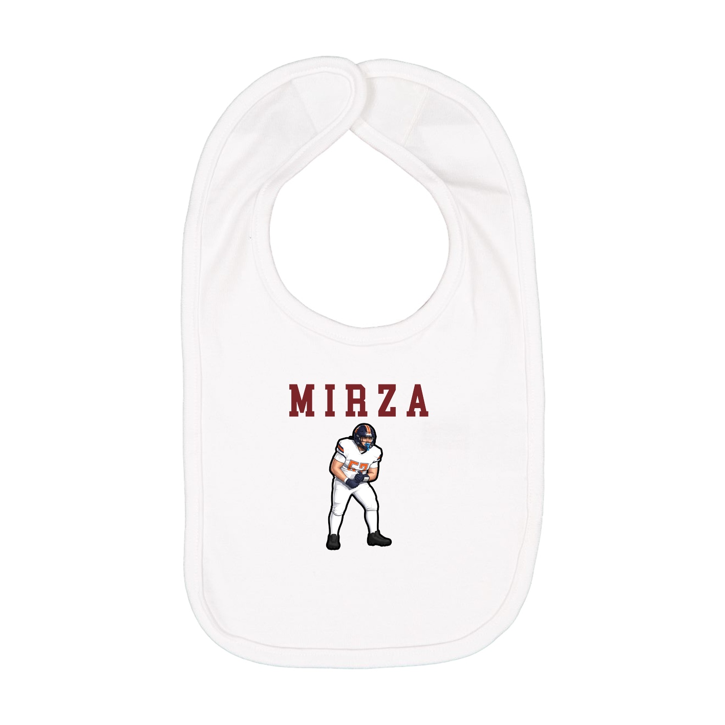 Infant Bib — Shirsey in White