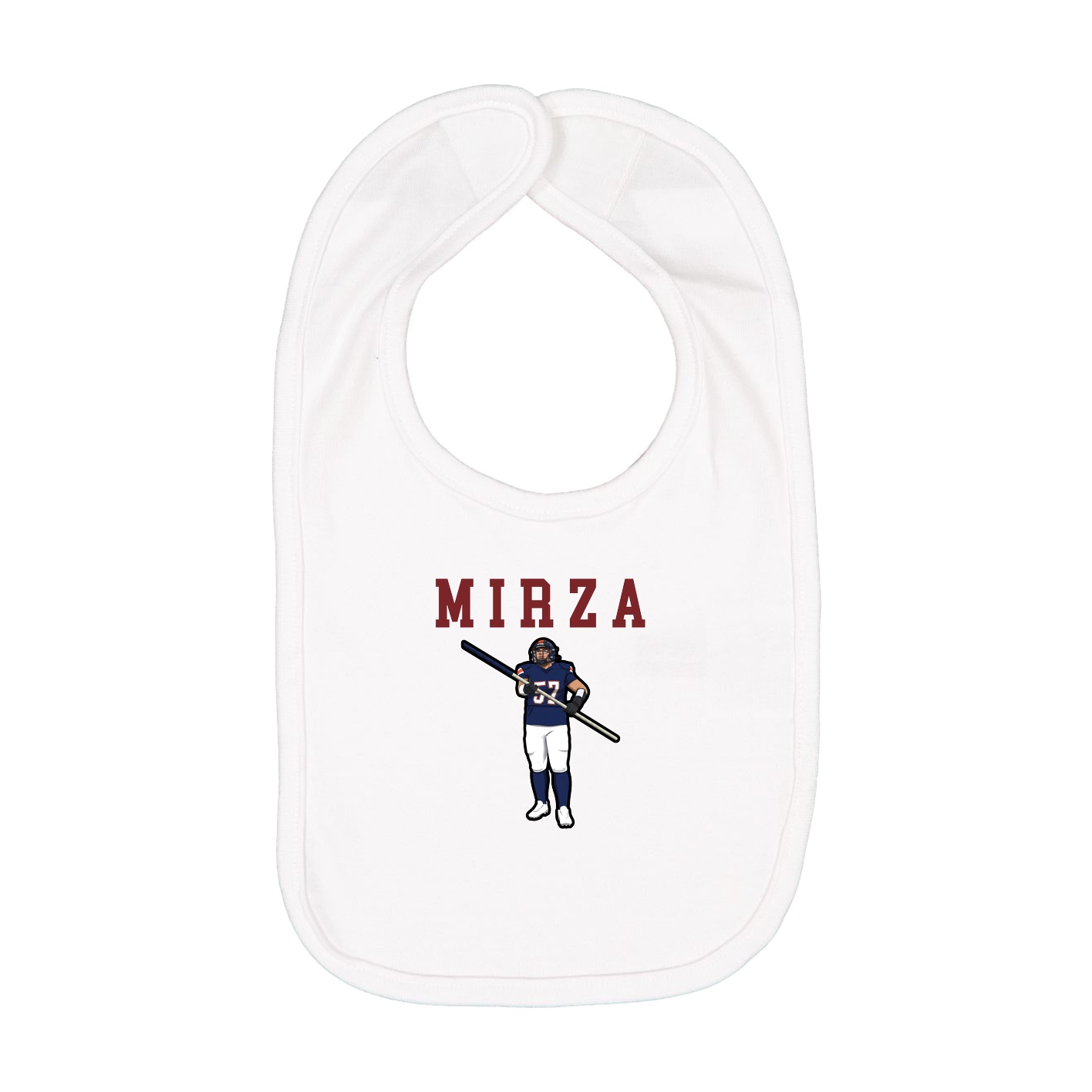 Infant Bib — Shirsey in White
