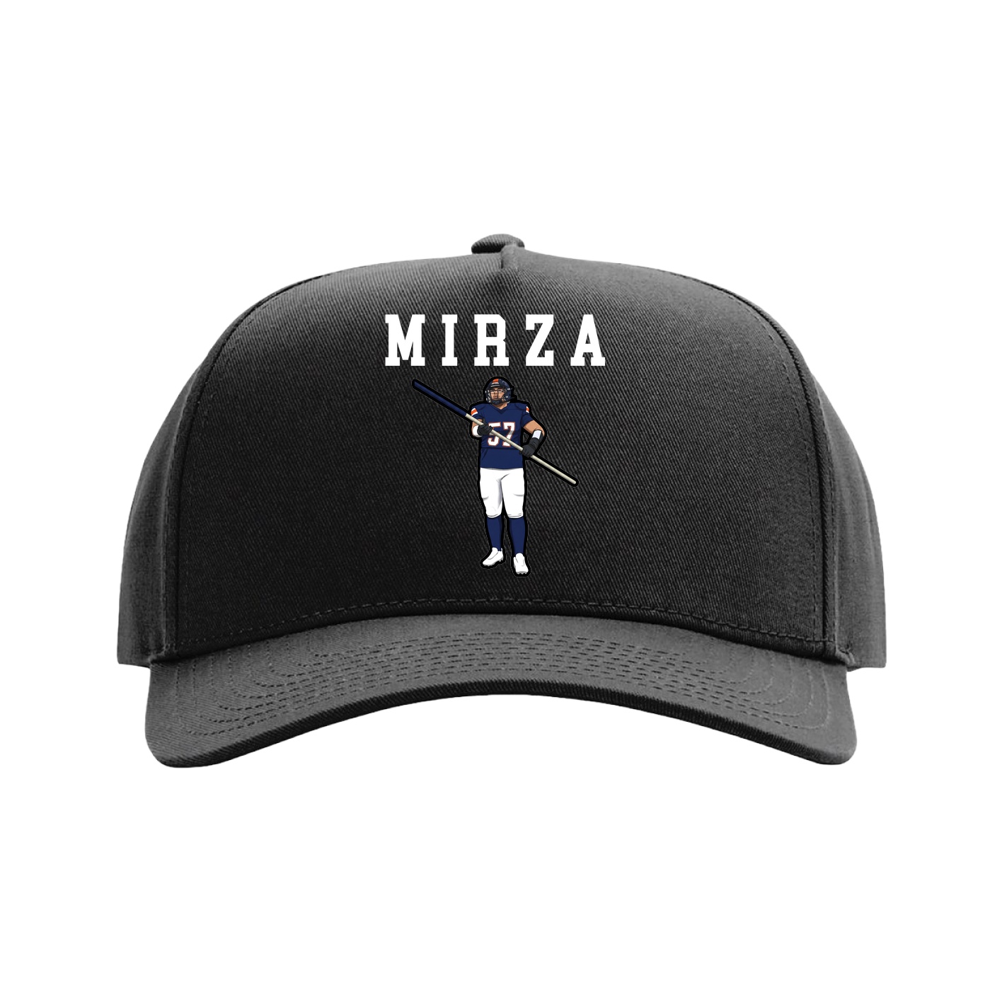 Full Fabric Five-Panel Champ Cap — Shirsey in Black