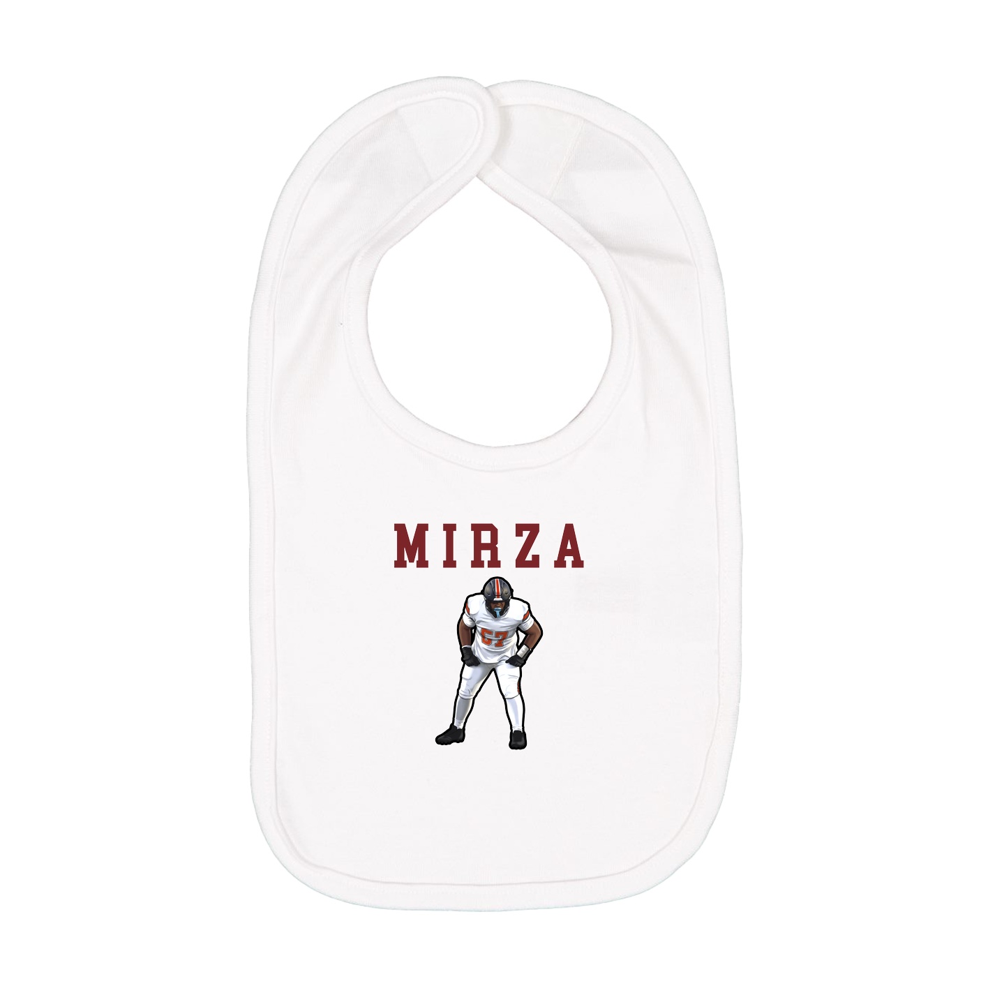 Infant Bib — Shirsey in White
