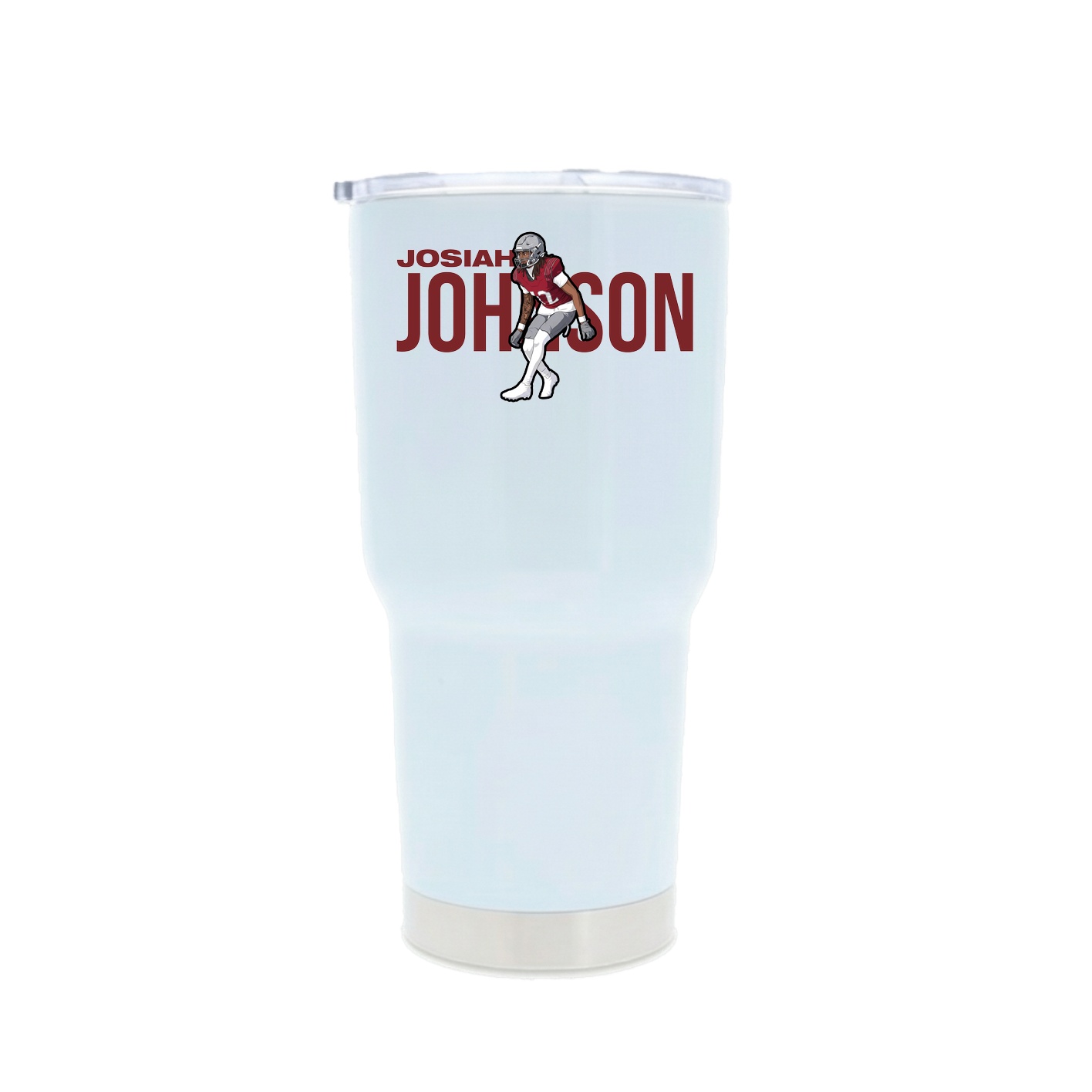 30oz Stainless Steel Tumbler — Player Name in White