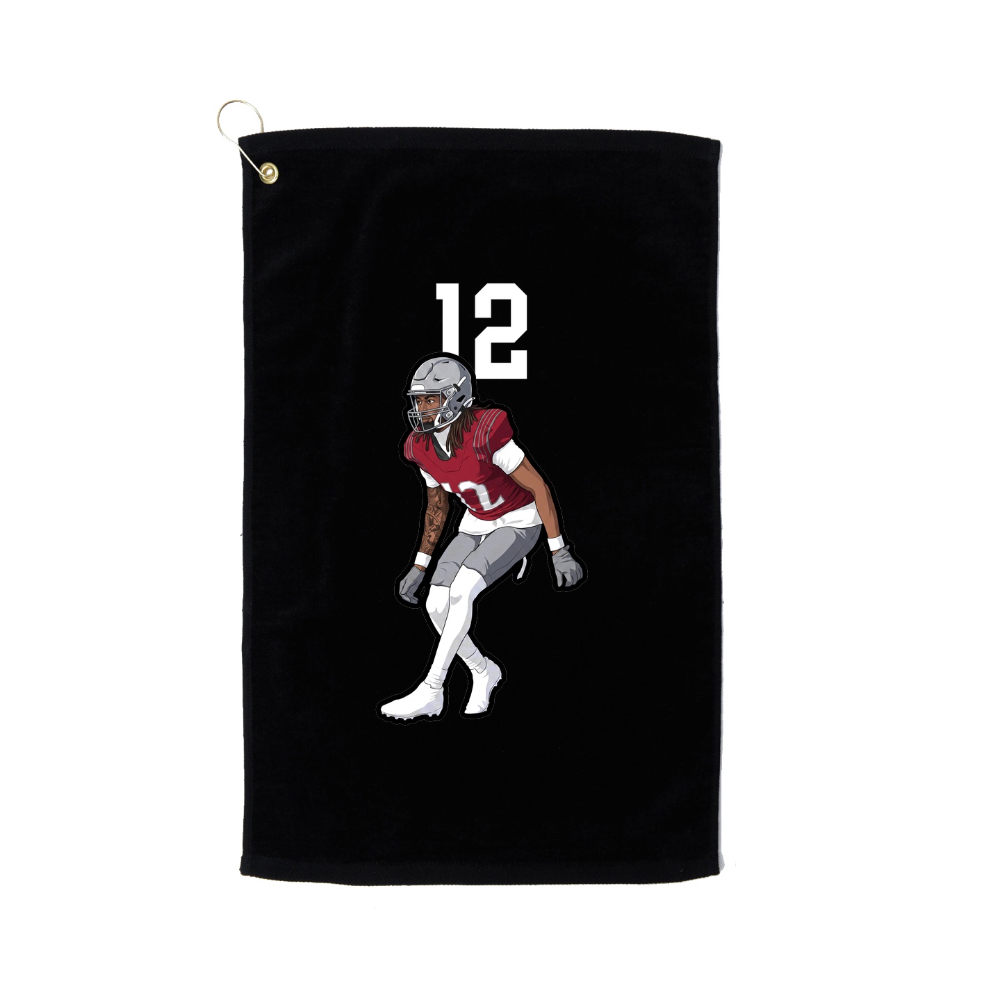 Golf Towel — Number Top in Black