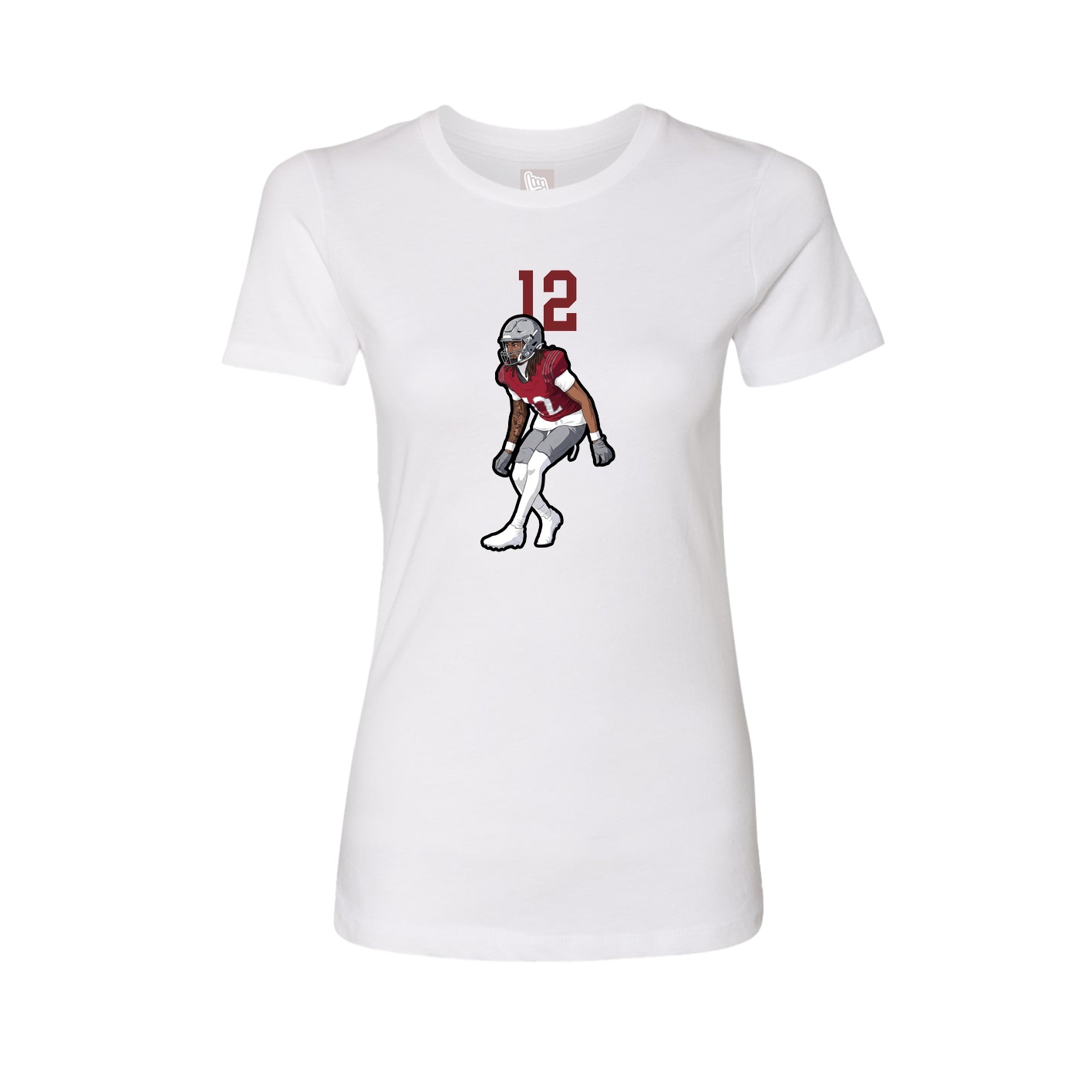 Fitted Women's Tee — Number Top in White