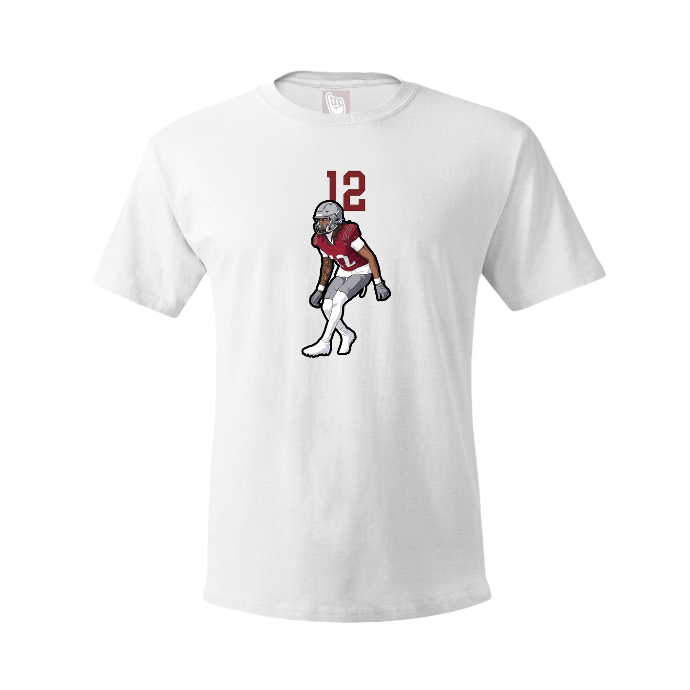 Youth Tee — Number Top in White