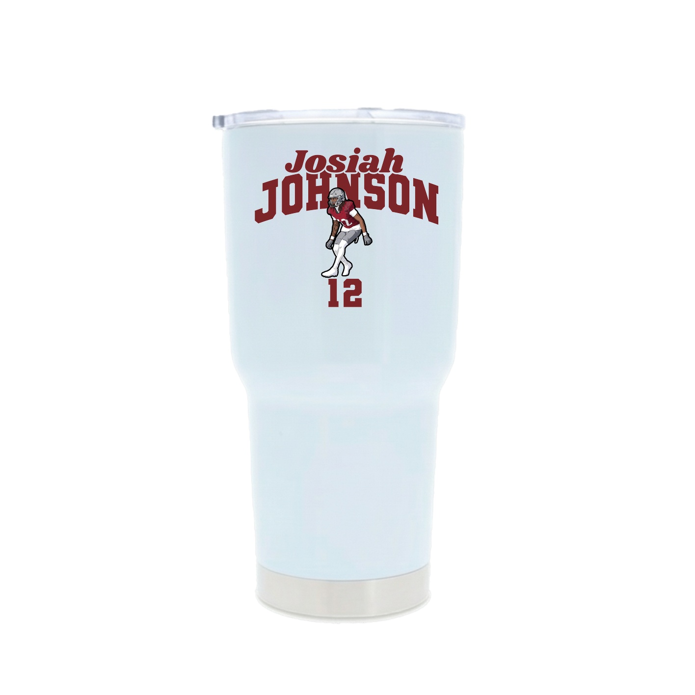 30oz Stainless Steel Tumbler — Signature Arch in White