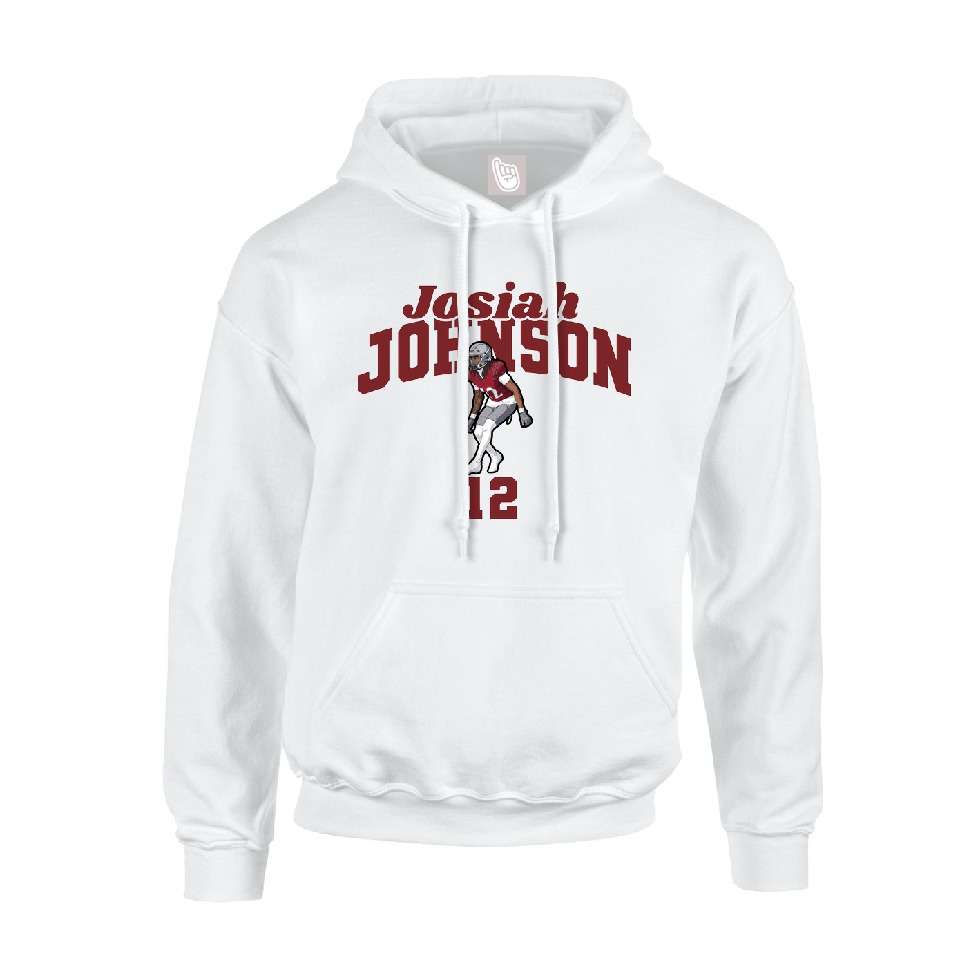 Hoodie — Signature Arch in White