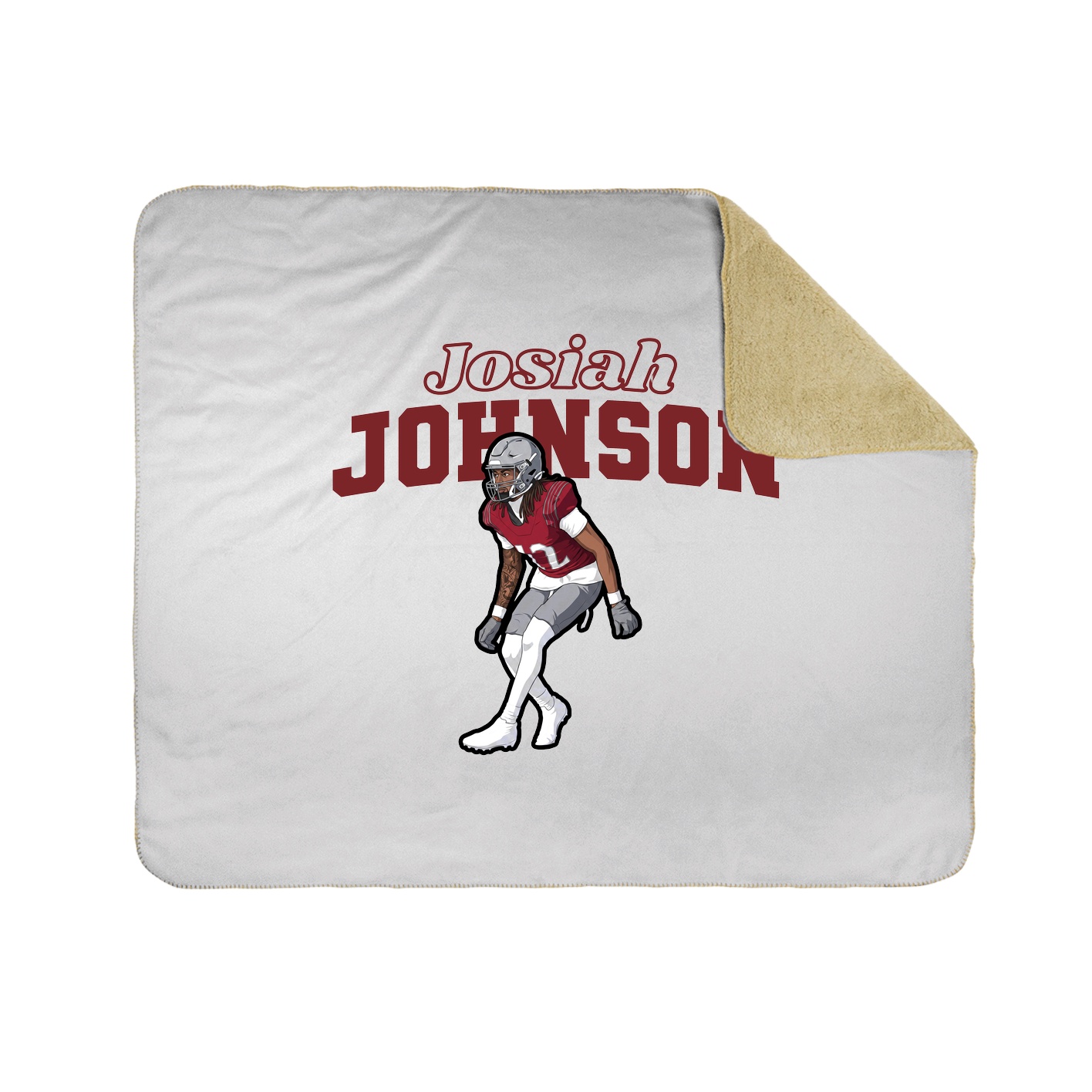 Throw Blanket — Name Arch in White